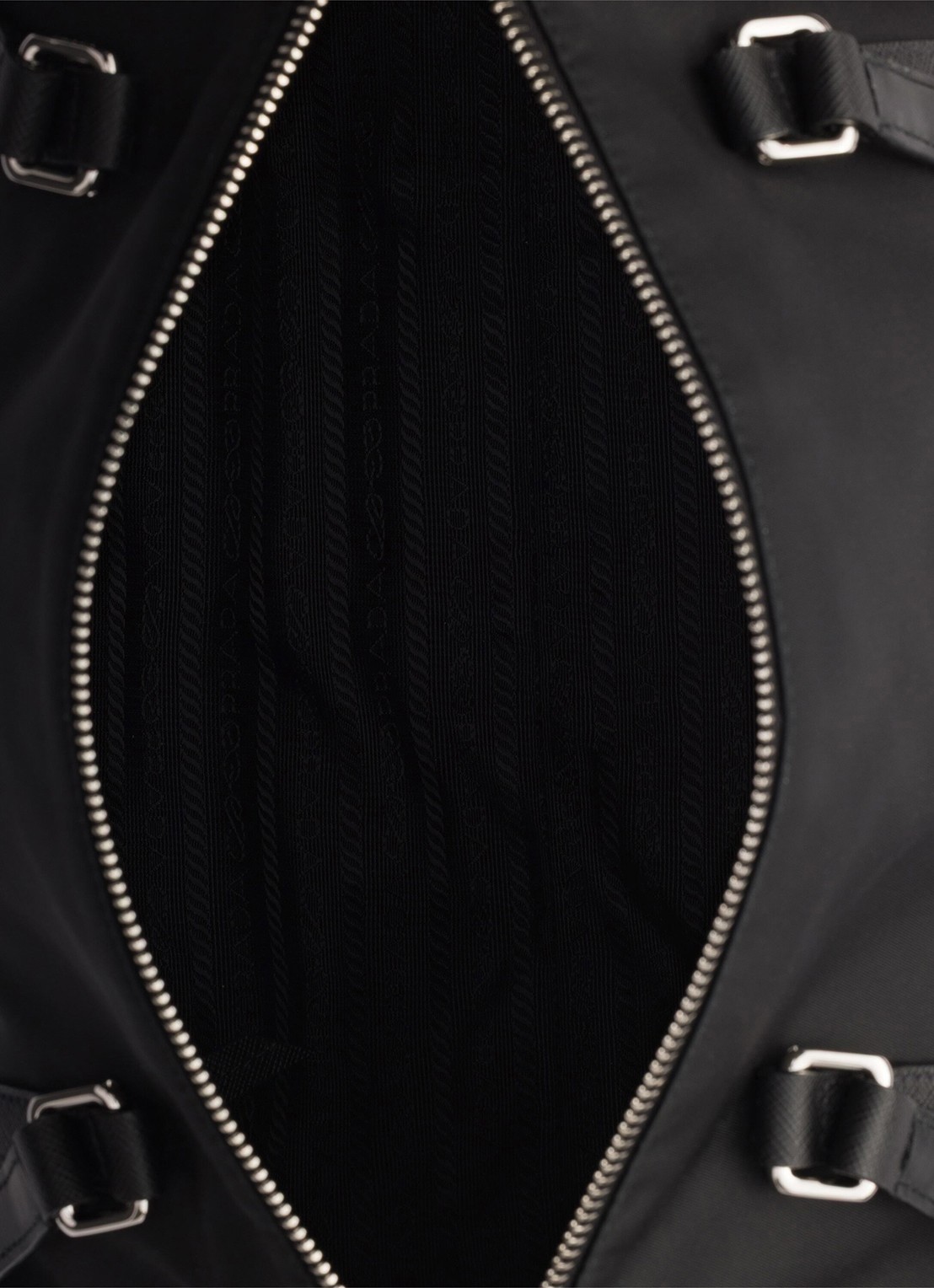 Prada Re-Nylon Large schoudertas met leren details - detail 4 zwart