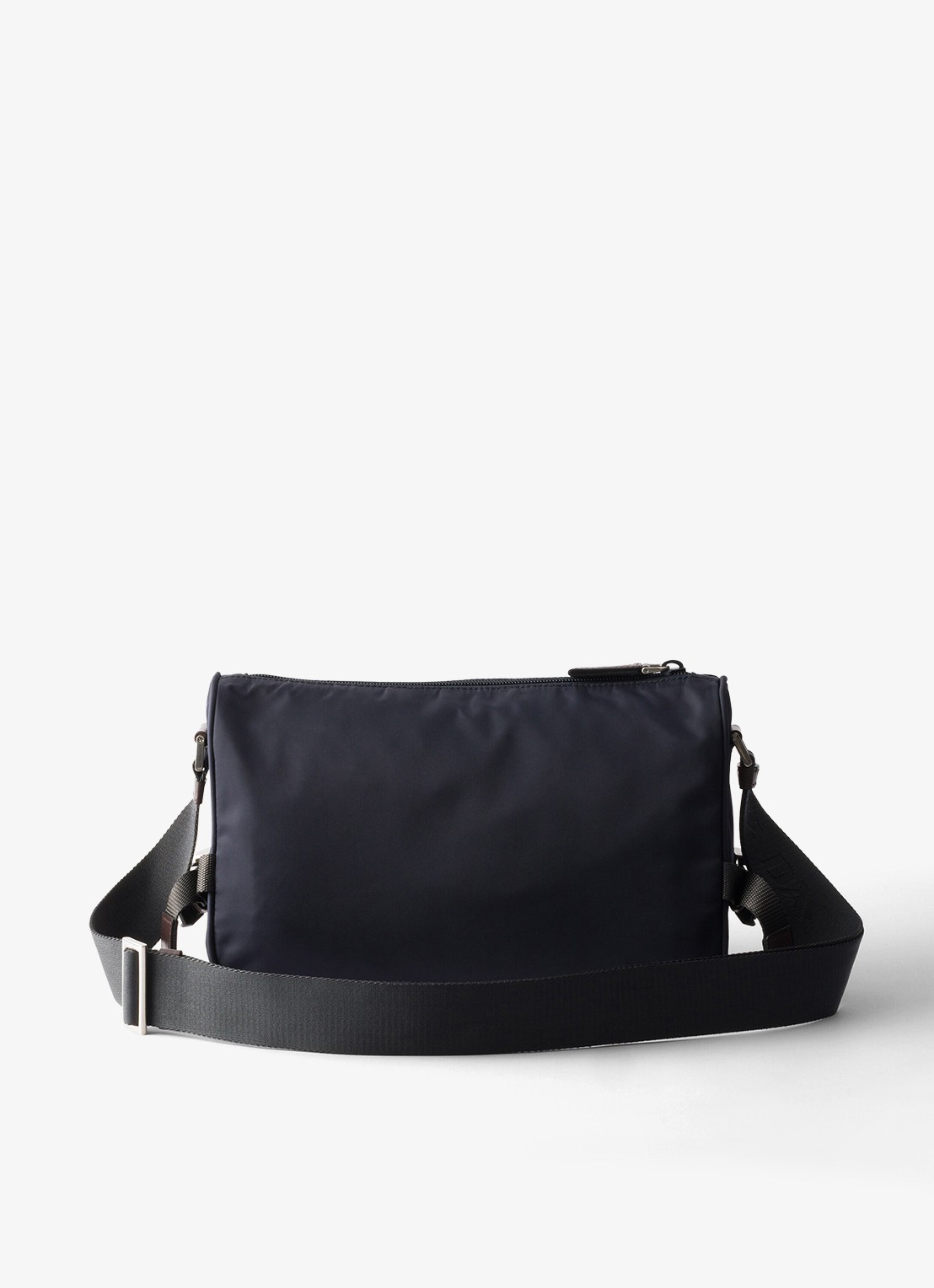 Prada Re-Nylon Medium schoudertas met leren details - achterkant donkerblauw