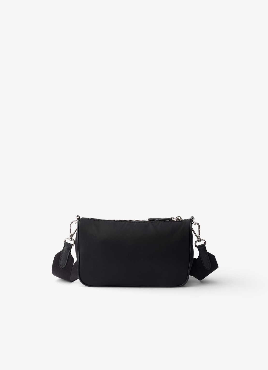 Prada Re-Nylon Mini schoudertas met leren details - achterkant 6 zwart