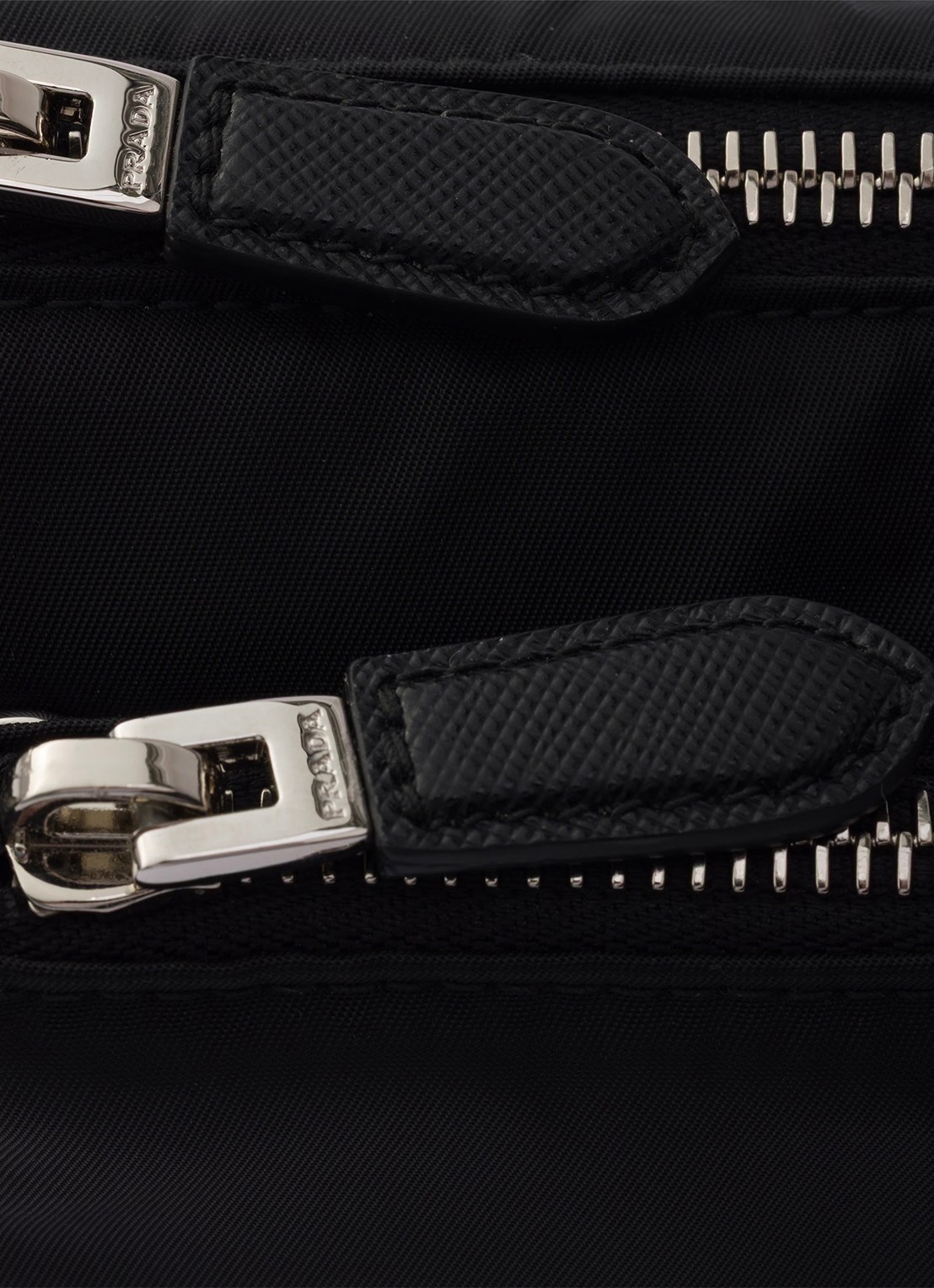 Prada Re-Nylon Mini schoudertas met leren details - detail 3 zwart