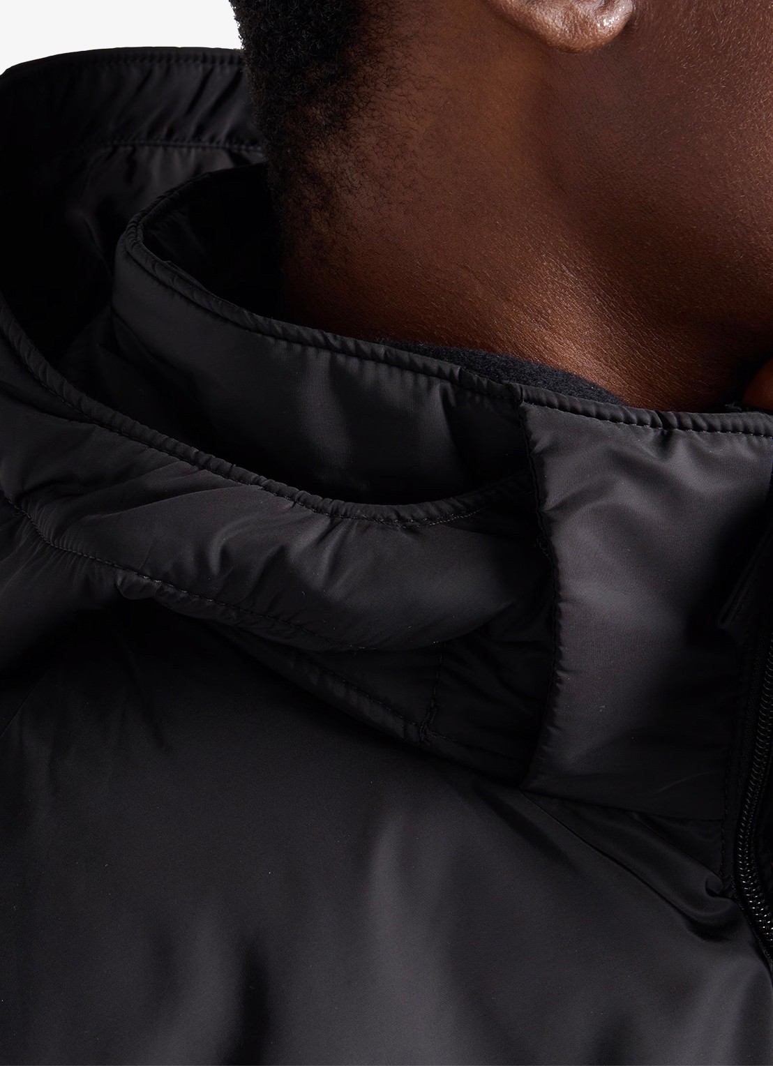 Prada Re-Nylon oversized gewatteerde jas met donsvulling  - detail 3 zwart