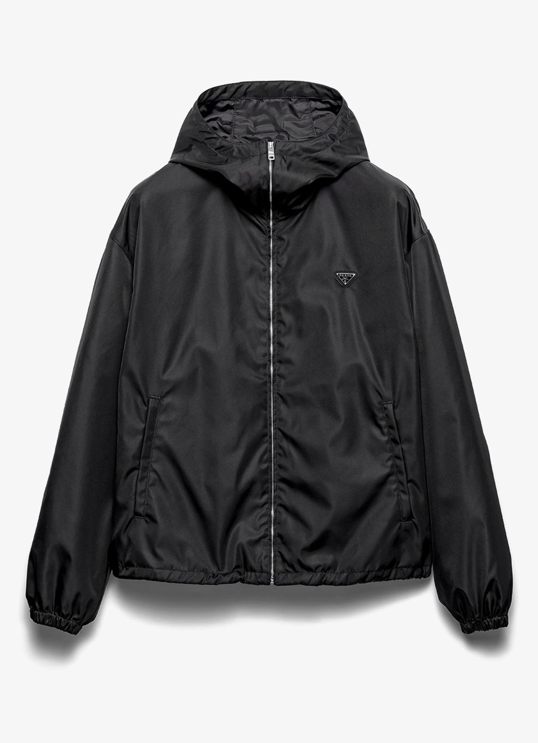 Prada Re-Nylon oversized jack met steekzakken - voorkant 5 zwart
