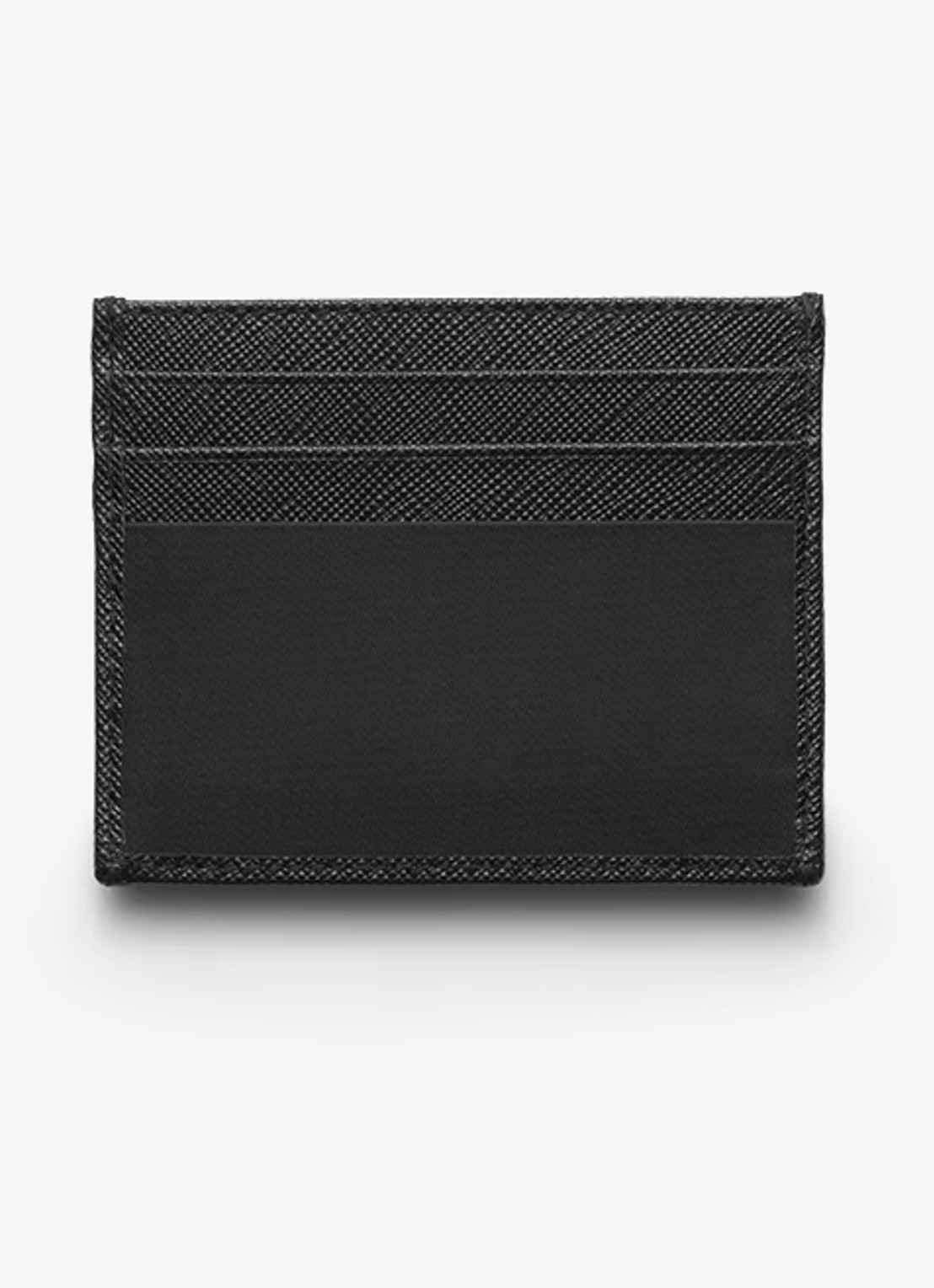 Prada Re-Nylon pasjeshouder met leren details - achterkant 2 zwart