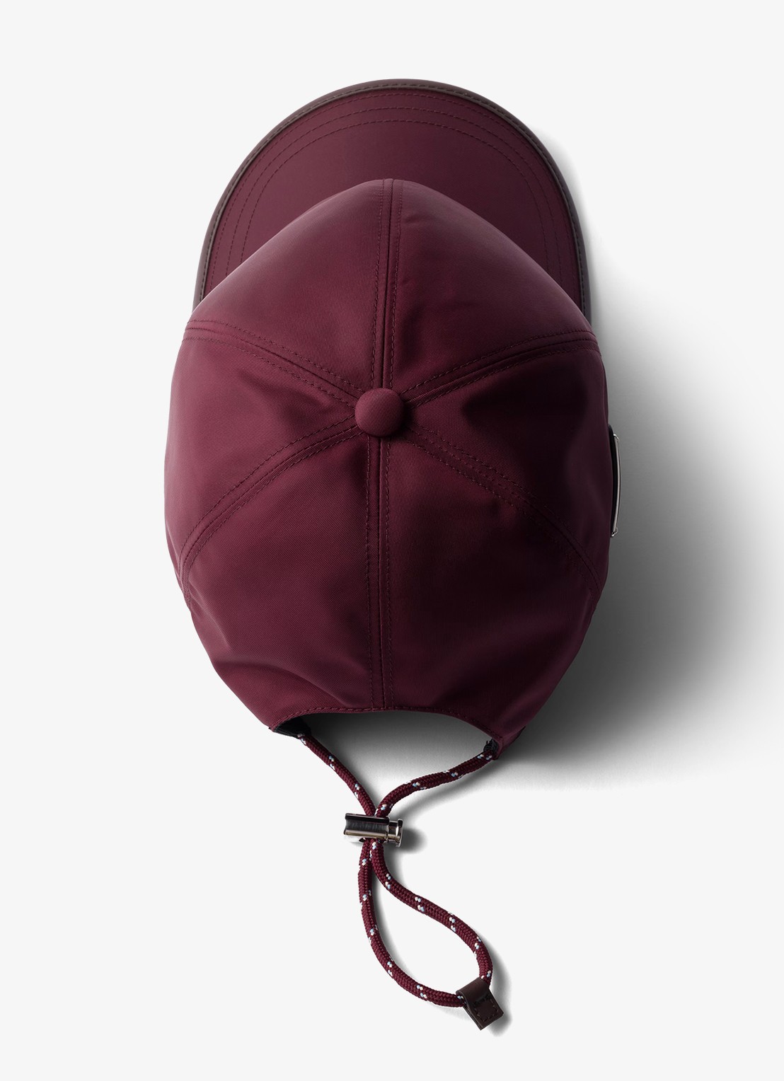 Prada Re-Nylon pet met leren details en trekkoord - achterkant 3 bordeauxrood
