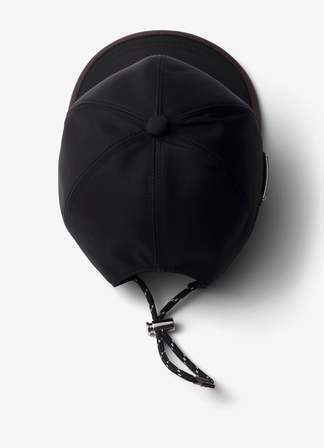 Prada Re-Nylon pet met leren details en trekkoord - achterkant 4 zwart