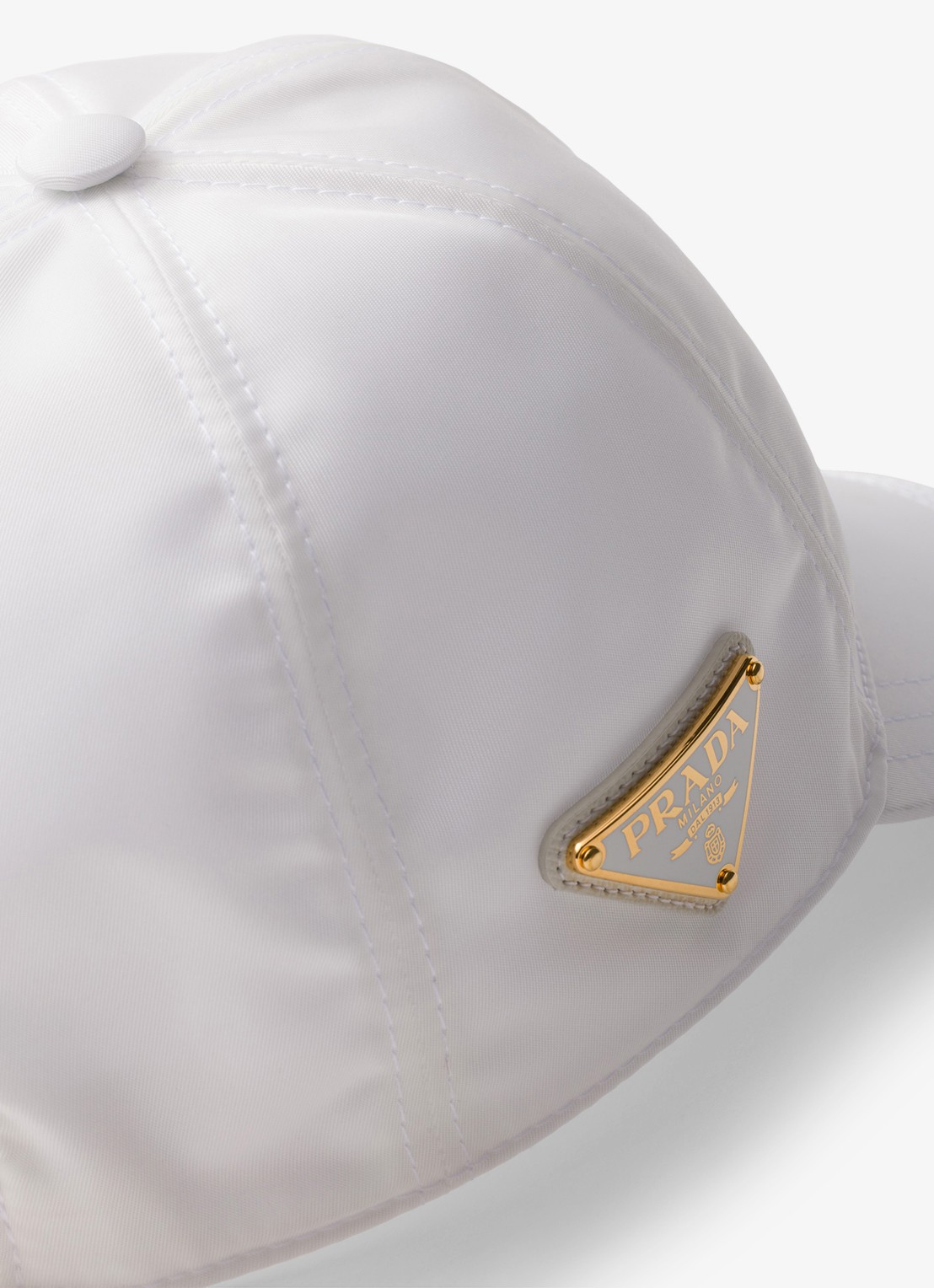 Prada Re-Nylon pet met logo - detail wit