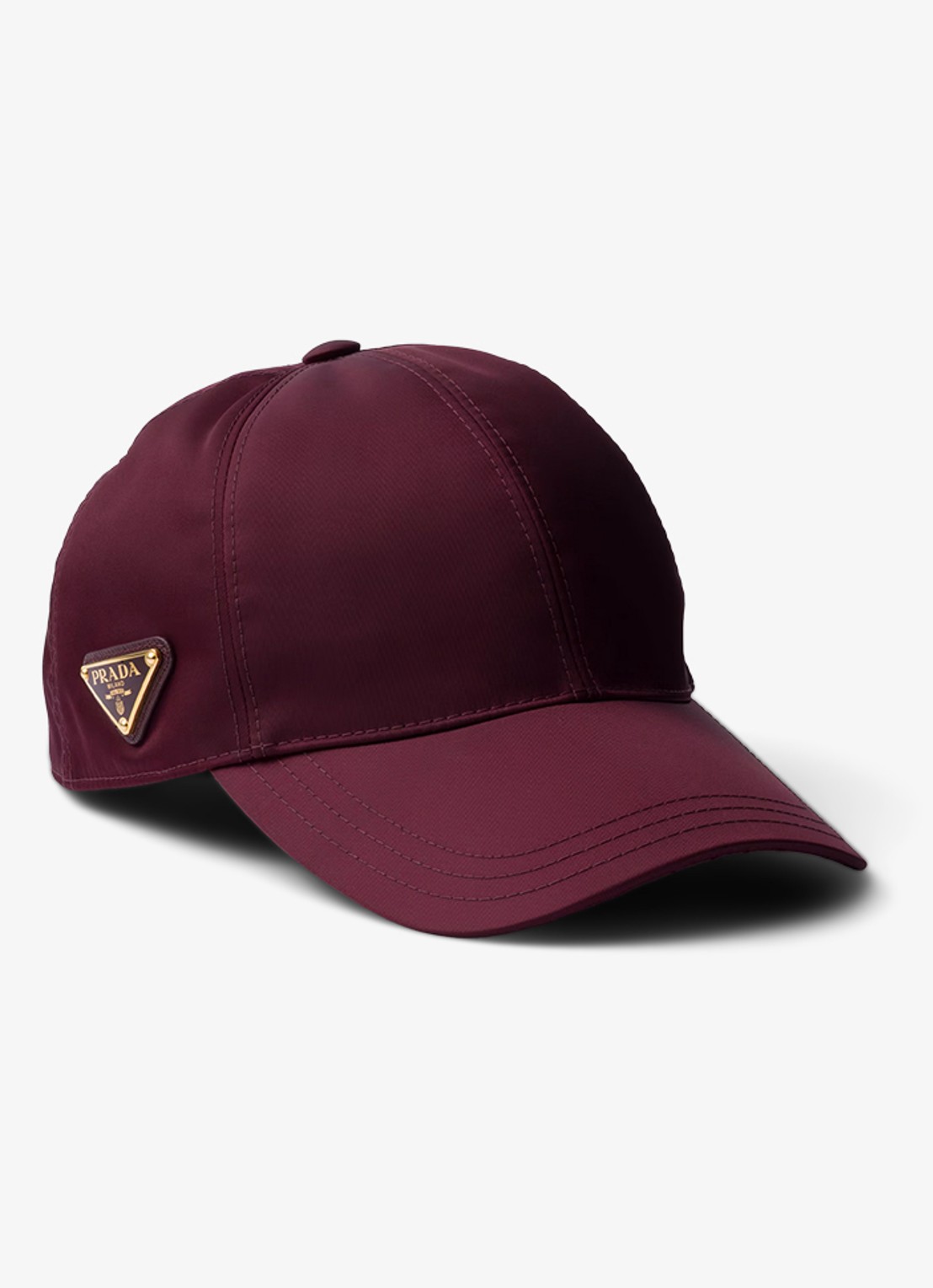 Prada Re-Nylon pet met logo - voorkant bordeauxrood