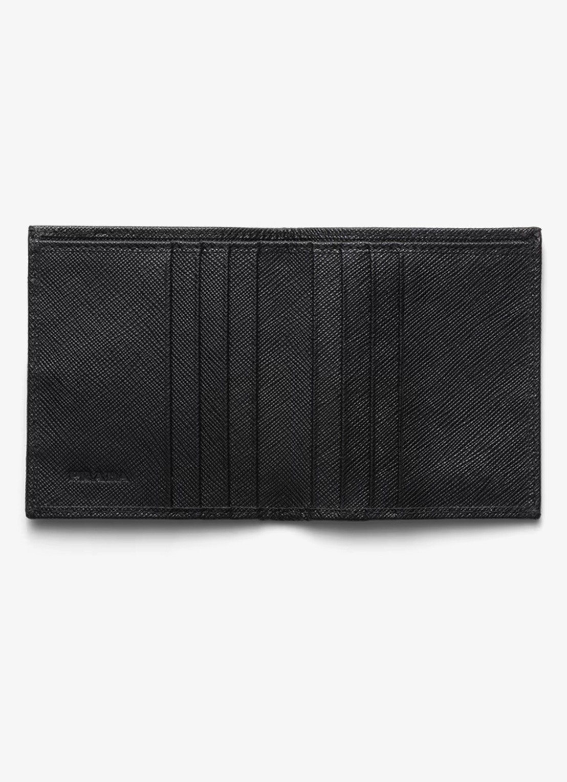 Prada Re-Nylon portemonnee met leren details - voorkant 4 zwart