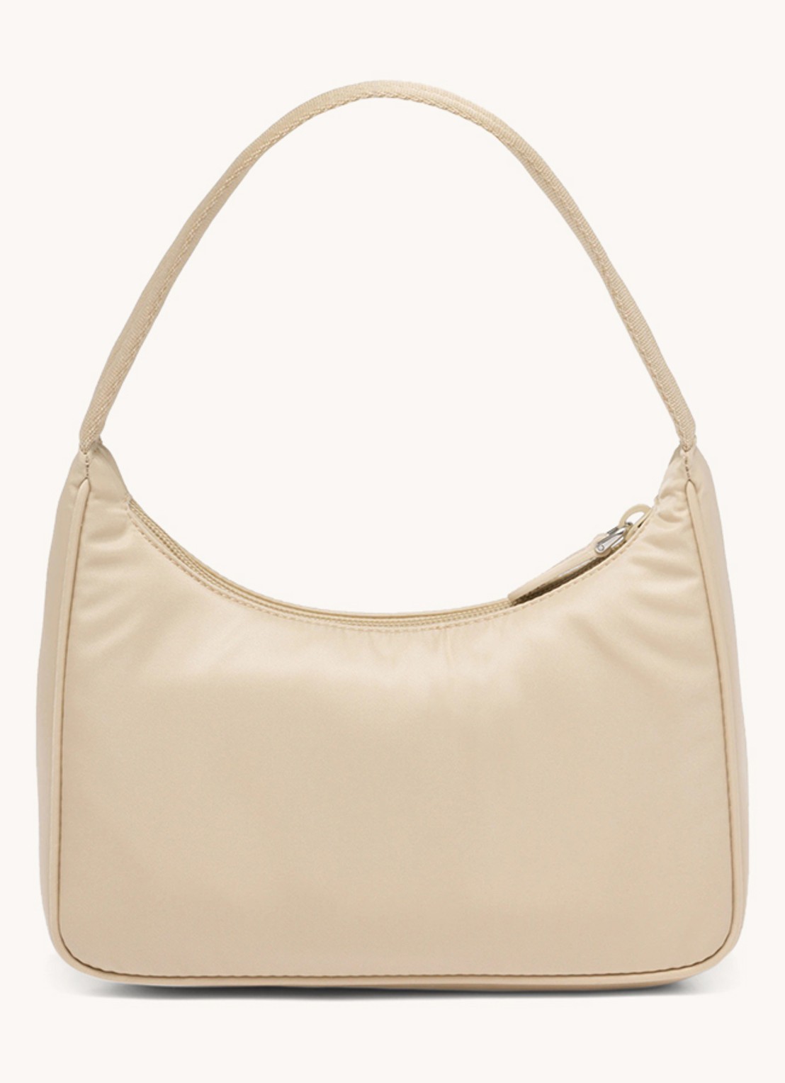 Prada Re-Nylon Re-Edition 2000 Mini schoudertas met logo - detail 4 beige