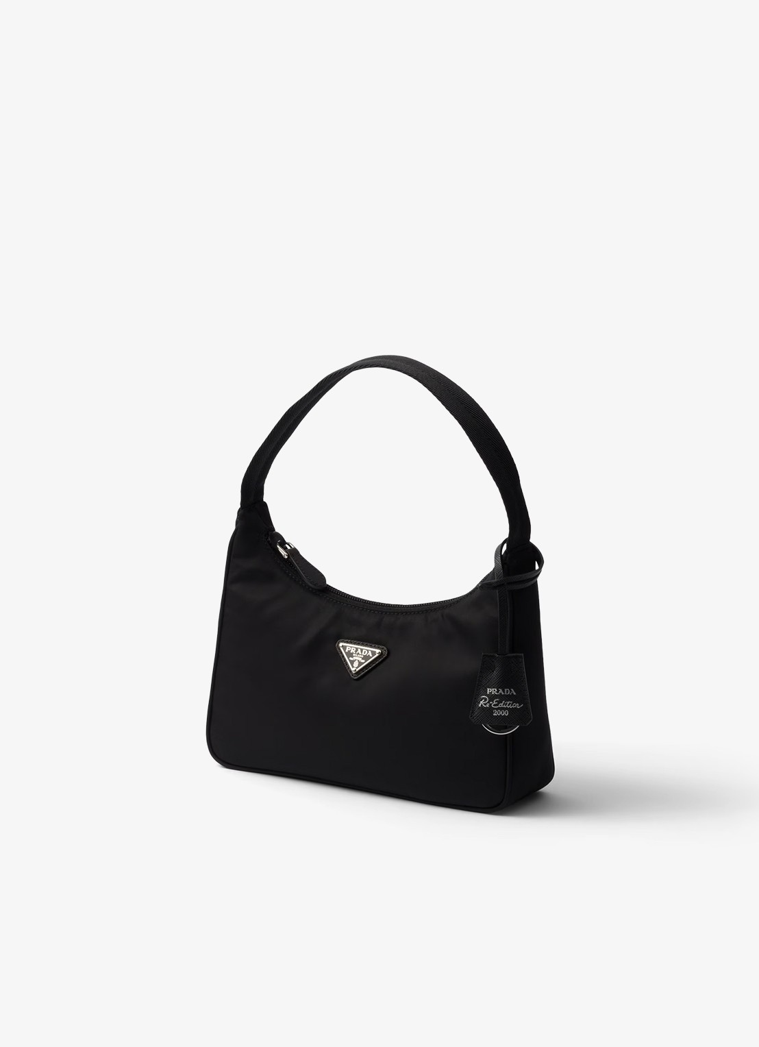 Prada Re-Nylon Re-Edition 2000 Mini schoudertas met logo - detail 4 zwart