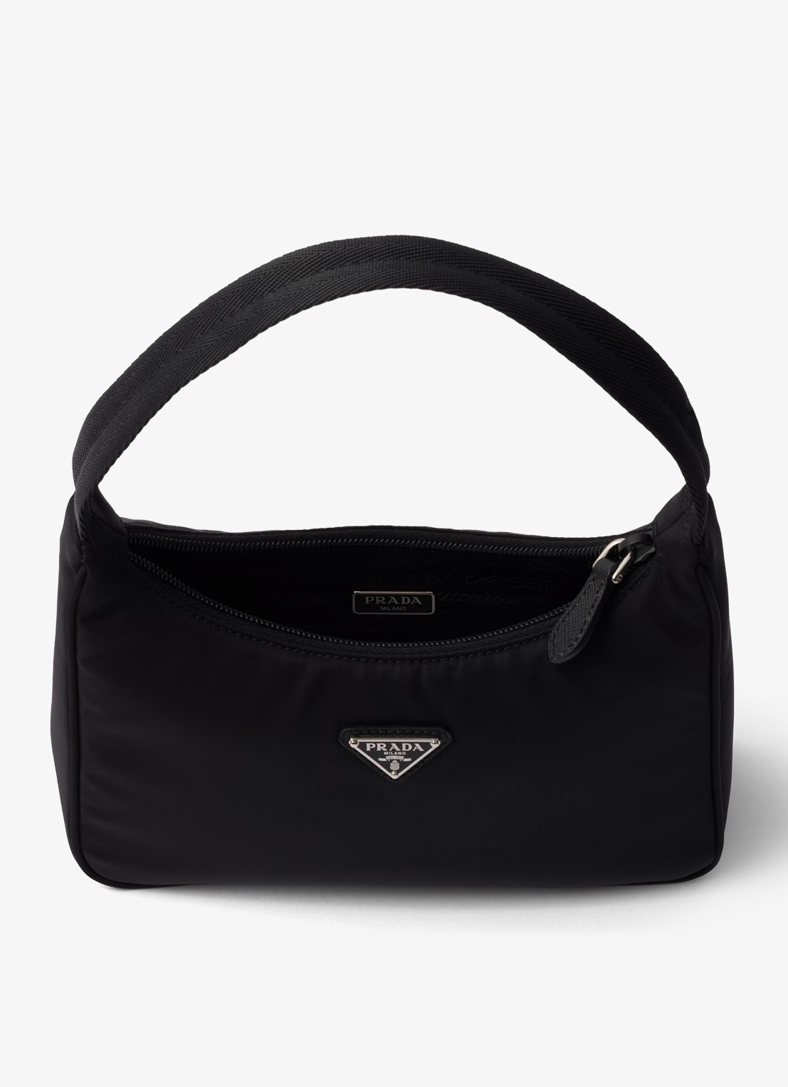 Prada Re-Nylon Re-Edition 2000 Mini schoudertas met logo - detail 5 zwart