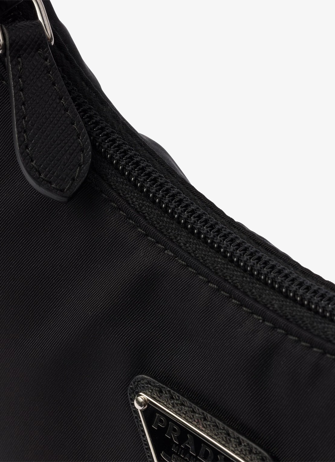 Prada Re-Nylon Re-Edition 2000 Mini schoudertas met logo - detail 6 zwart