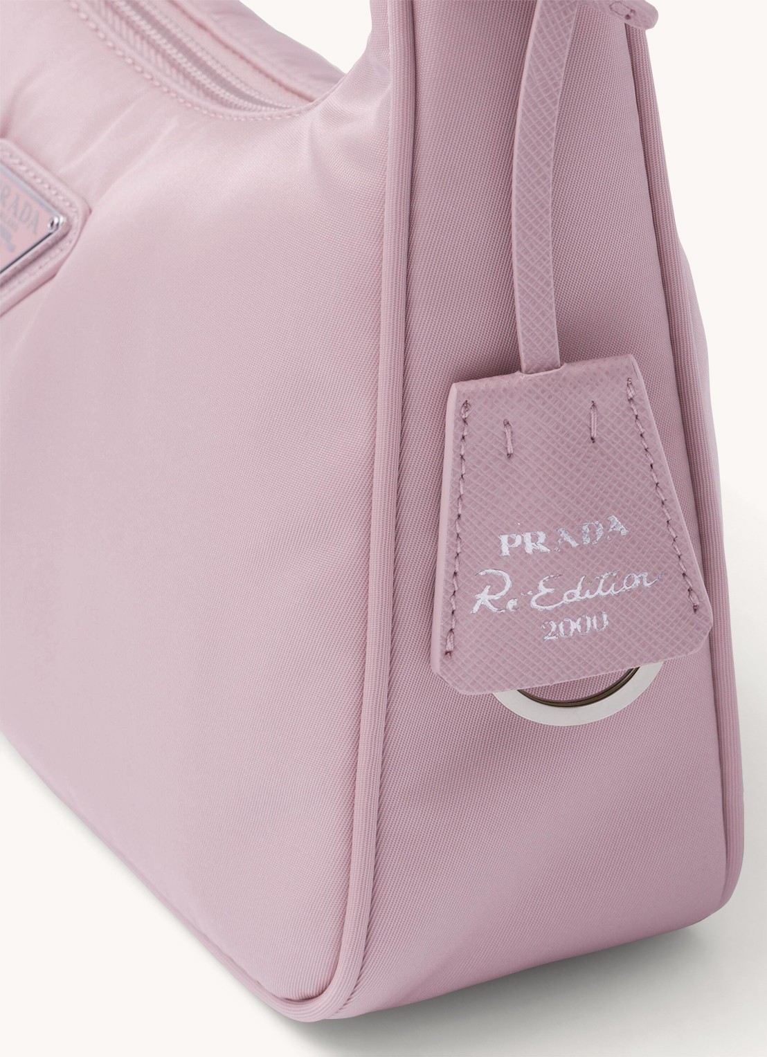 Prada Re-Nylon Re-Edition 2000 Mini schoudertas met logo - detail 7 roze