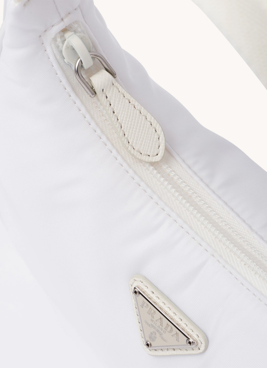 Prada Re-Nylon Re-Edition 2000 Mini schoudertas met logo - detail 6 wit