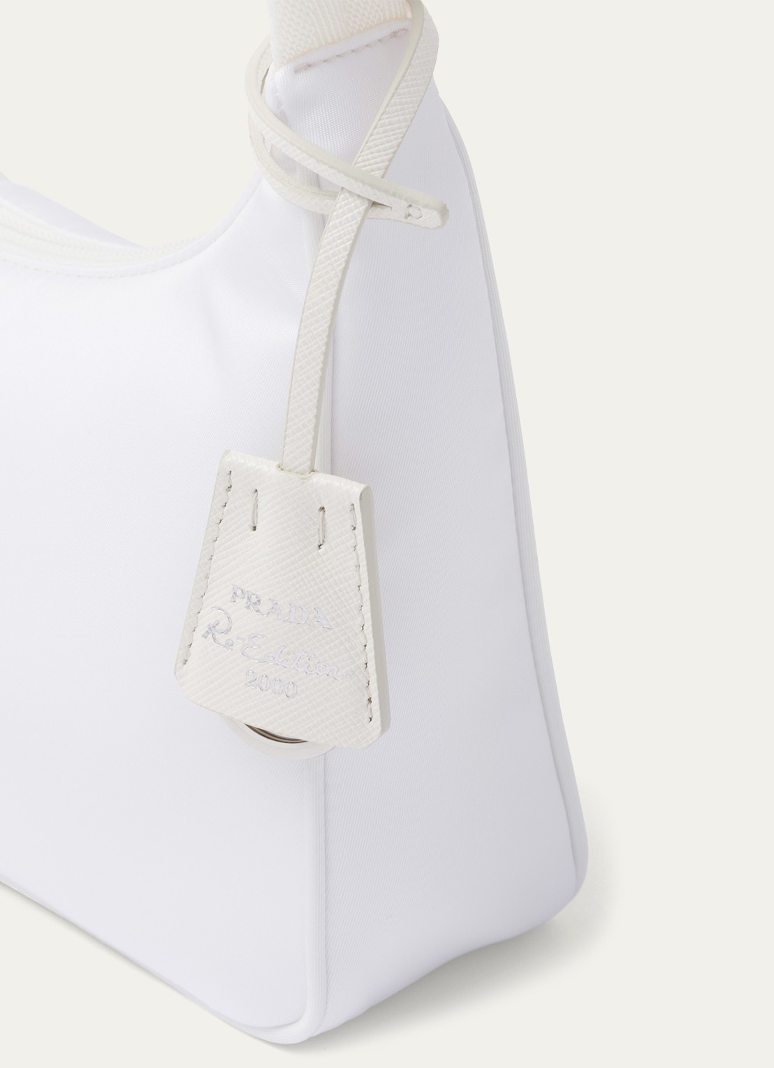 Prada Re-Nylon Re-Edition 2000 Mini schoudertas met logo - detail 8 wit