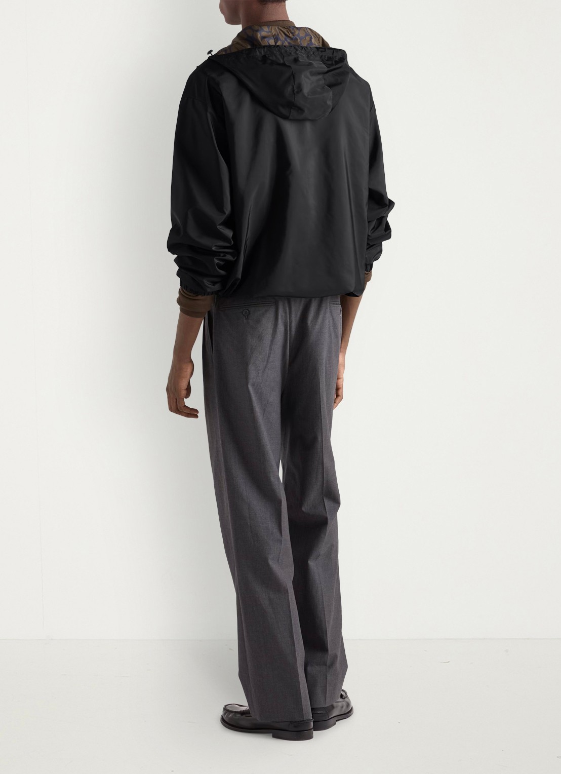 Prada Re-Nylon reversible jack met ritszakken - achterkant 6 zwart