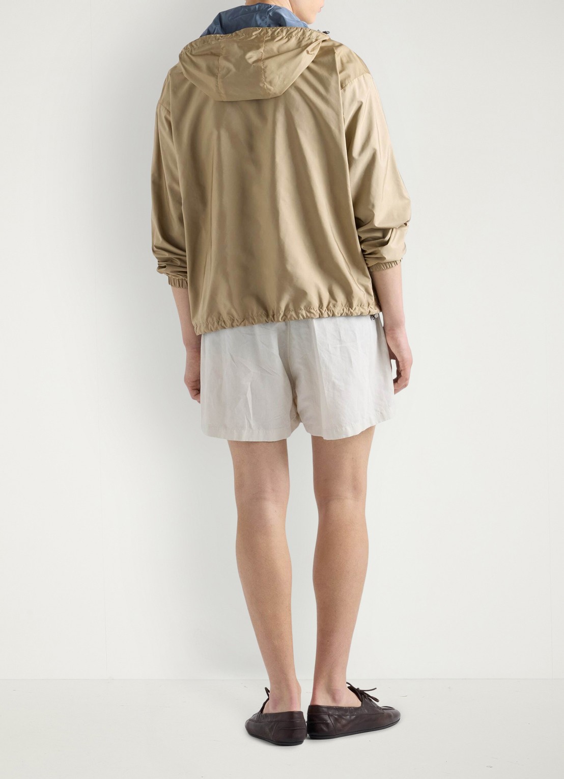 Prada Re-Nylon reversible jack met ritszakken - achterkant 3 bruin
