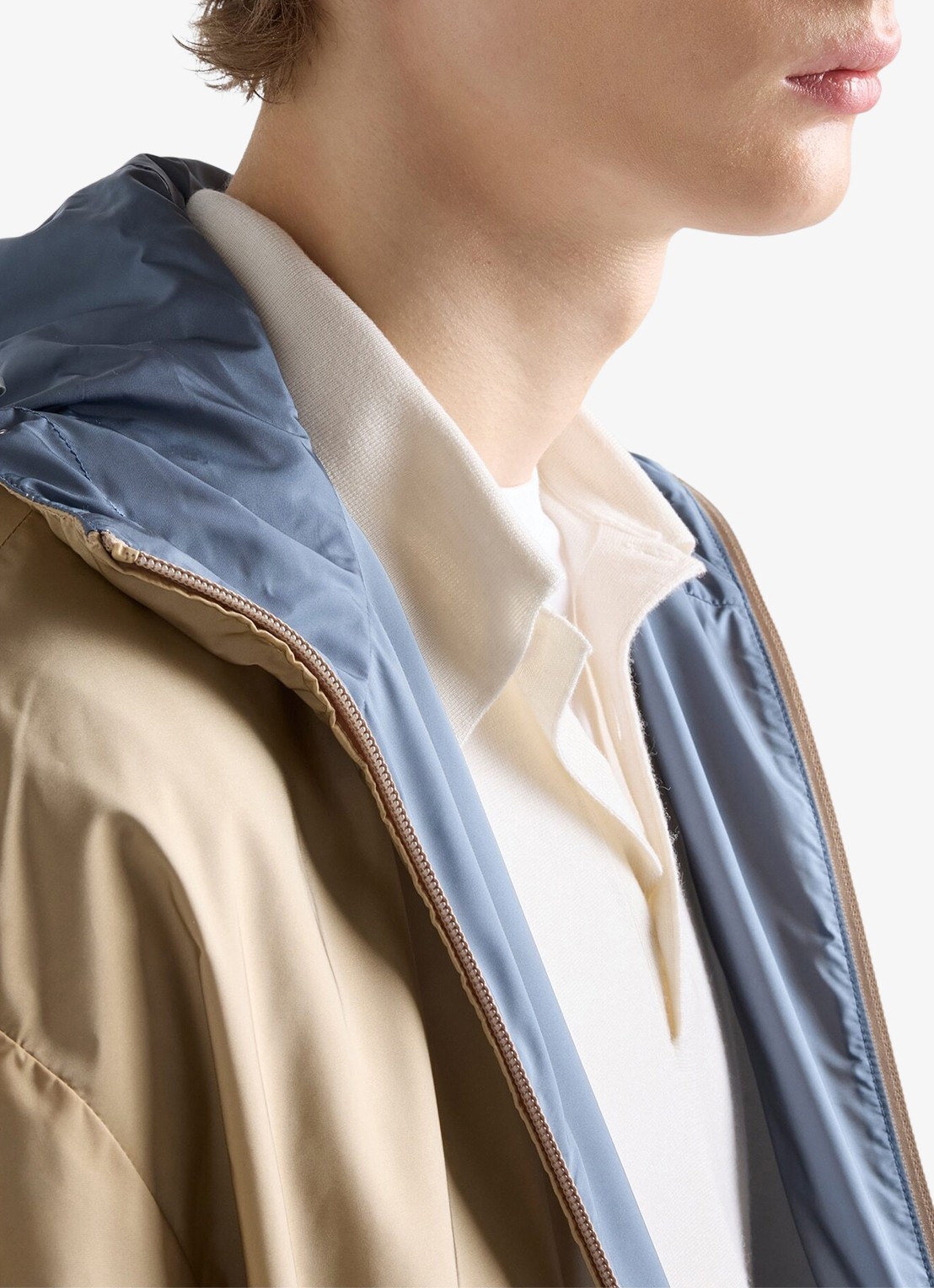 Prada Re-Nylon reversible jack met ritszakken - detail 5 bruin