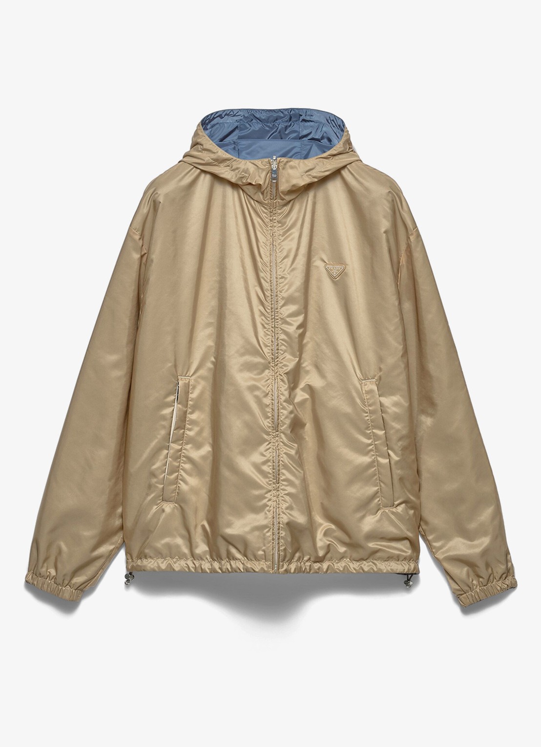 Prada Re-Nylon reversible jack met ritszakken - voorkant bruin
