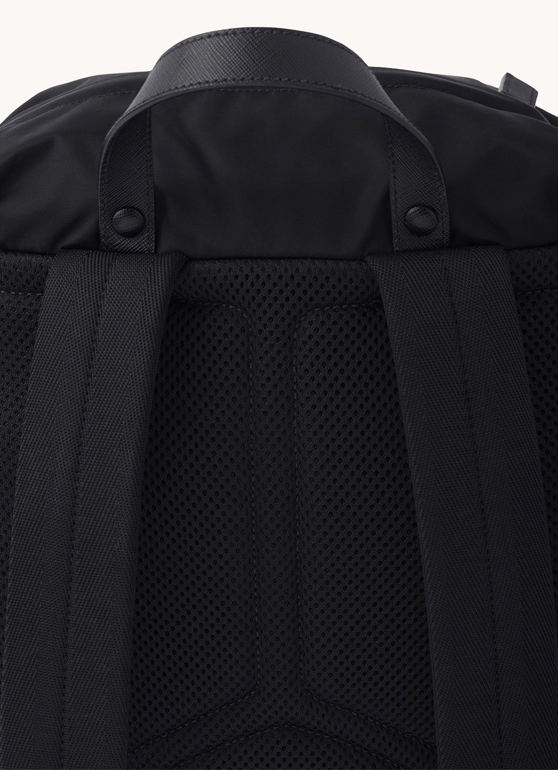 Prada Re-Nylon rugzak met kalfsleren details - detail 7 zwart