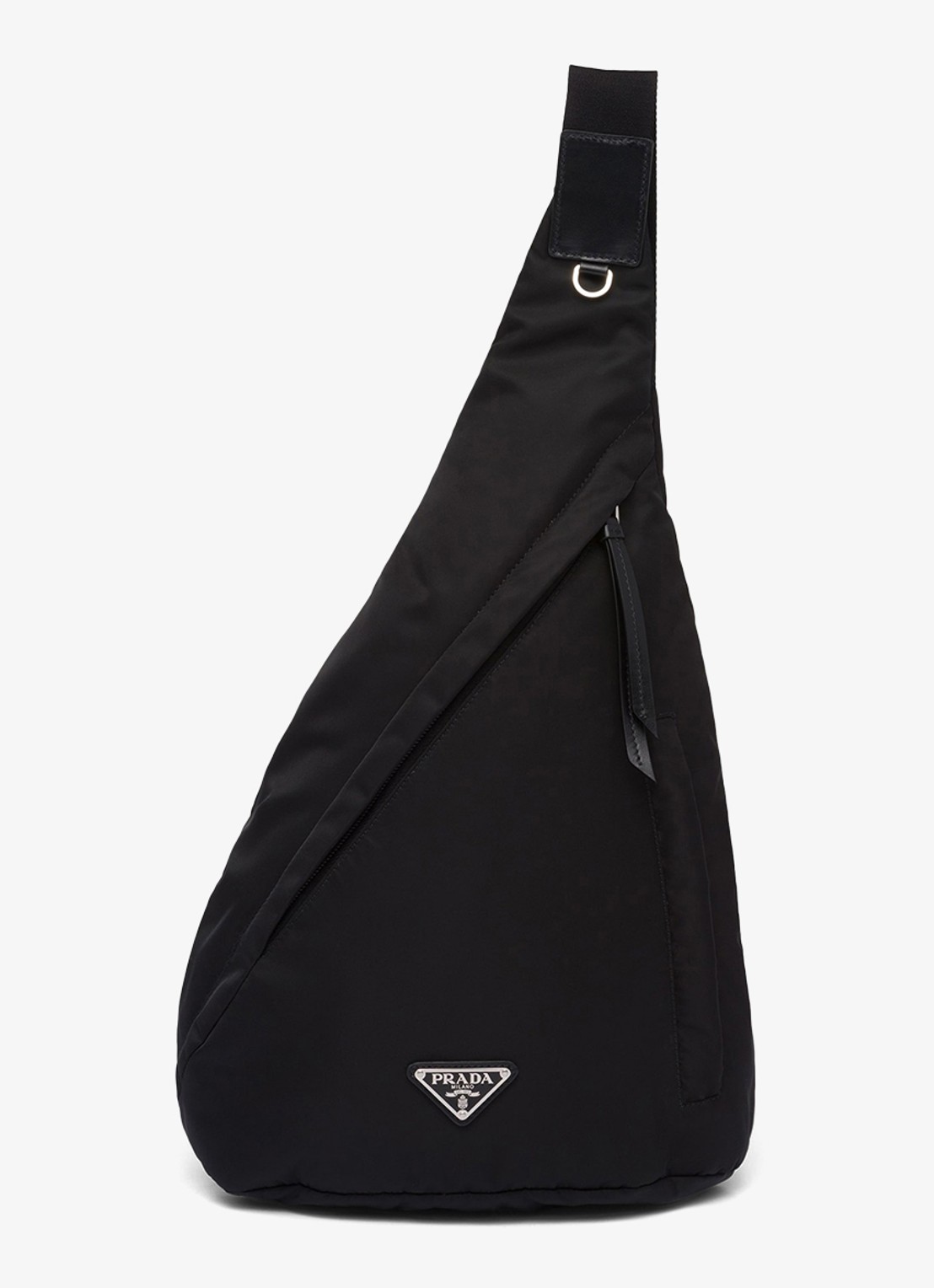 Prada Re-Nylon rugzak met leren details - voorkant 2 zwart
