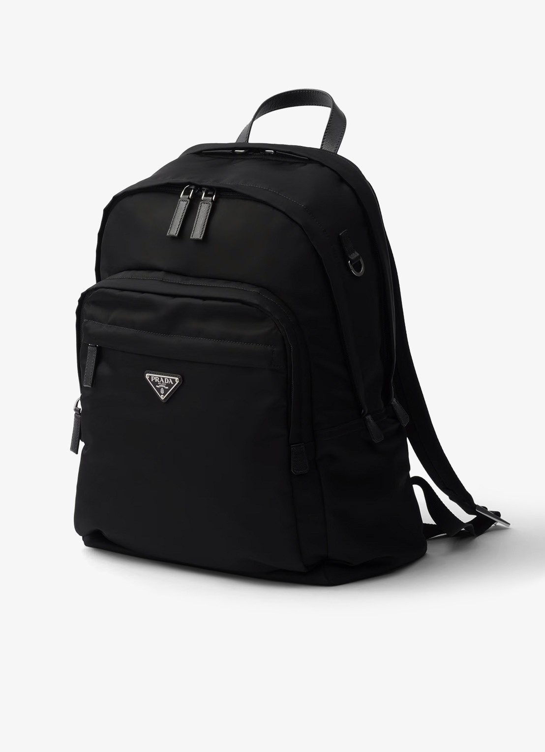 Prada Re-Nylon rugzak met logo - detail 5 zwart