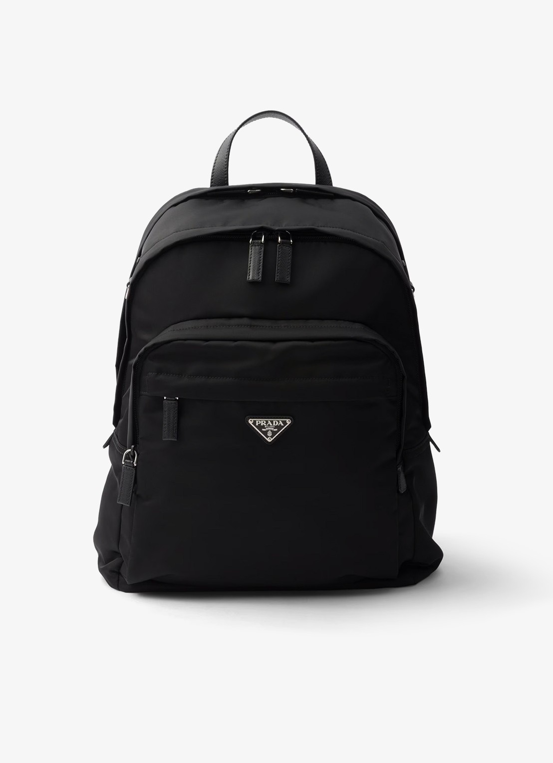 Prada Re-Nylon rugzak met logo - voorkant 2 zwart