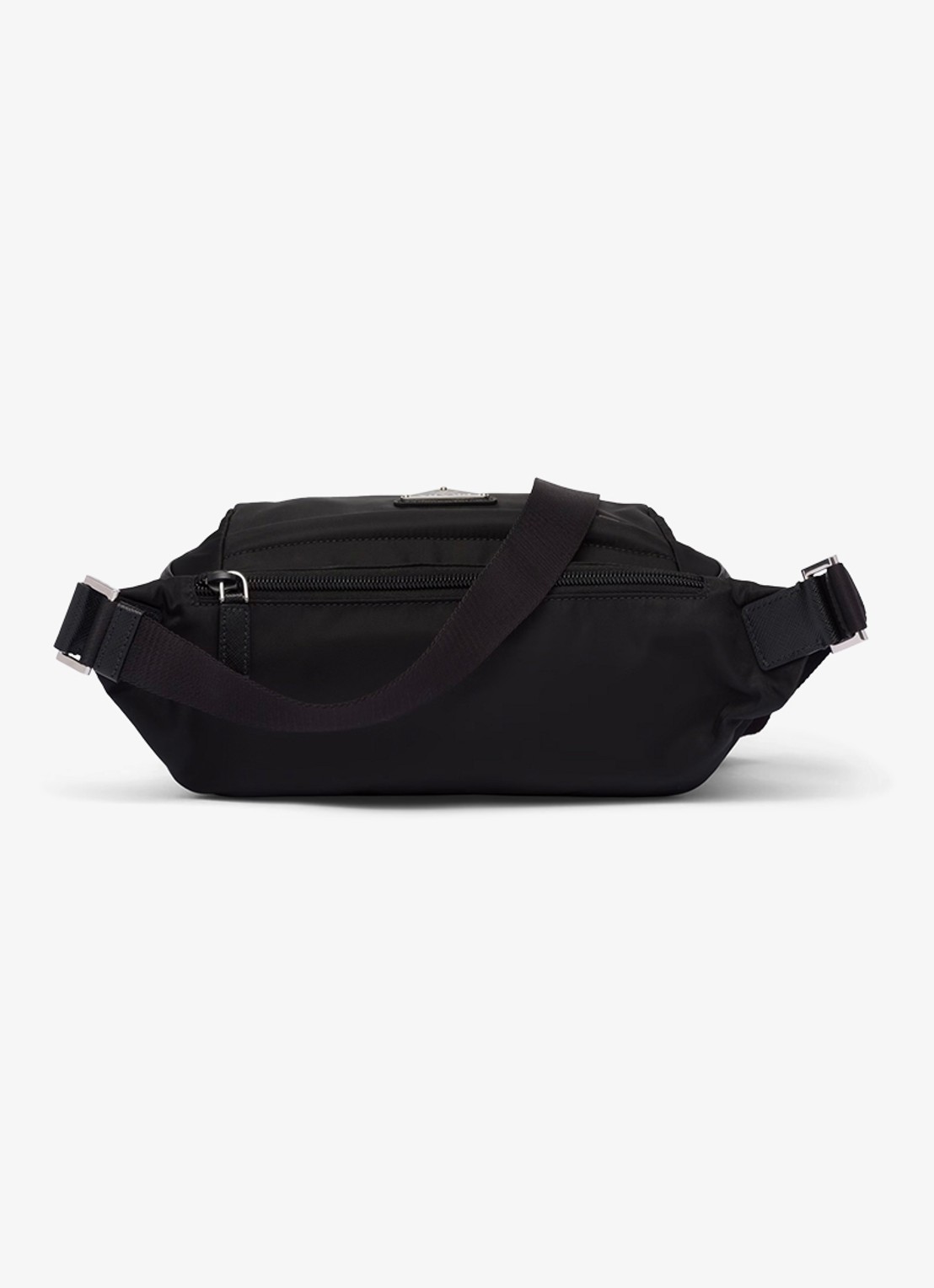 Prada Re-Nylon schoudertas met leren details - achterkant 3 zwart