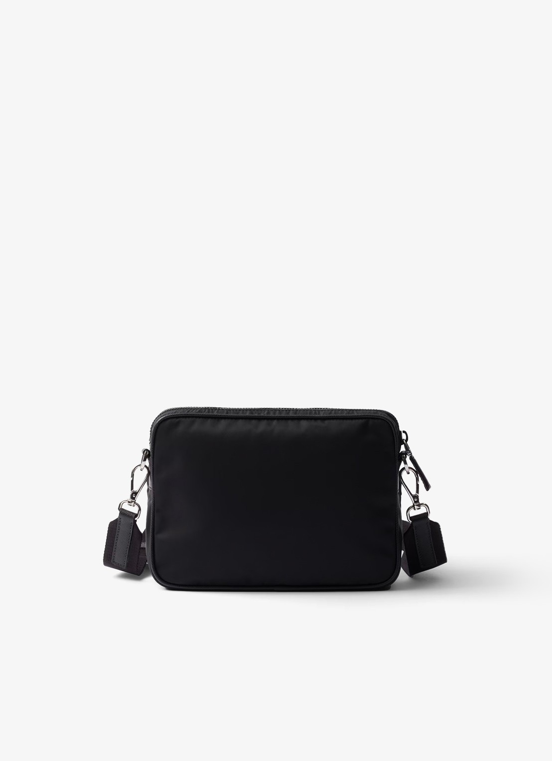 Prada Re-Nylon schoudertas met leren details - achterkant 7 zwart