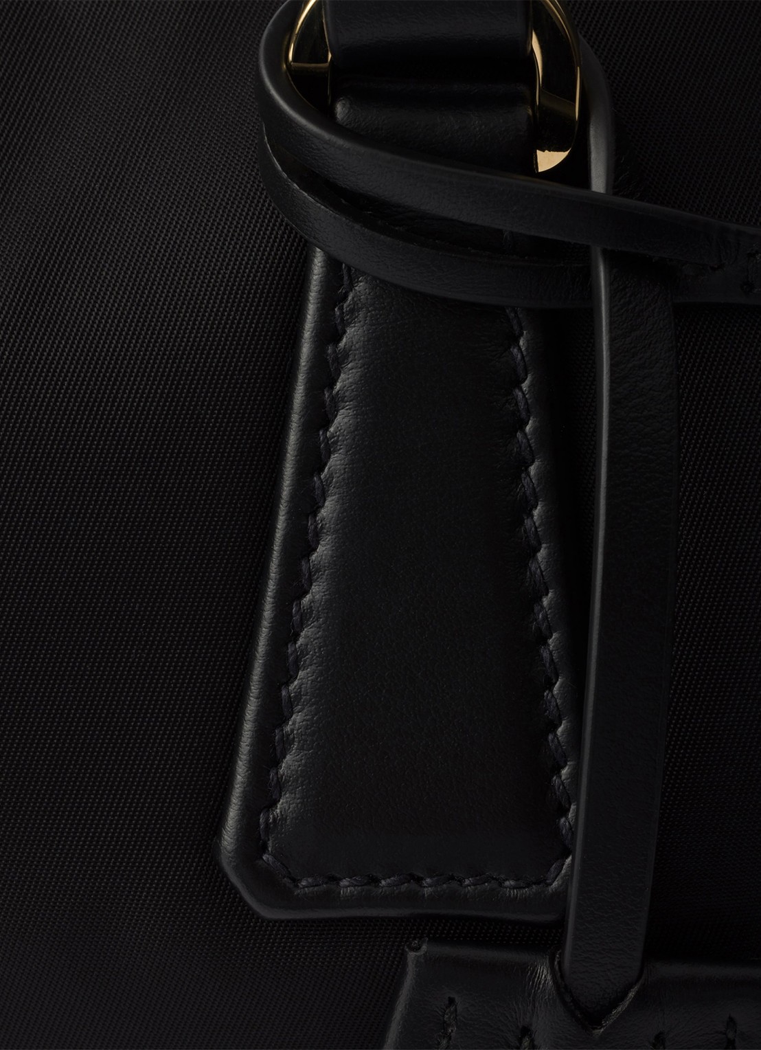 Prada Re-Nylon schoudertas met leren details - detail 6 zwart