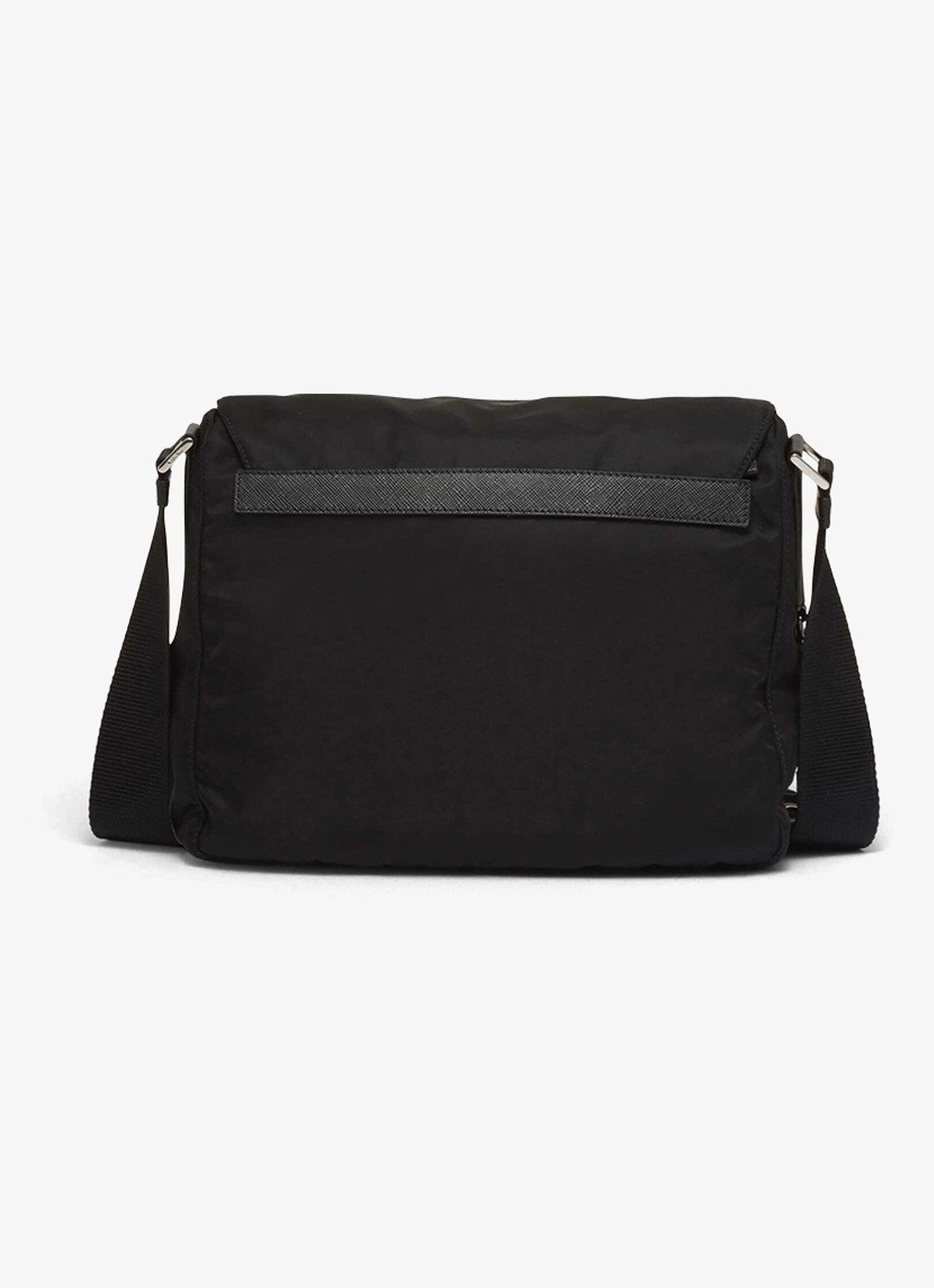 Prada Re-Nylon schoudertas met leren details - achterkant 7 zwart