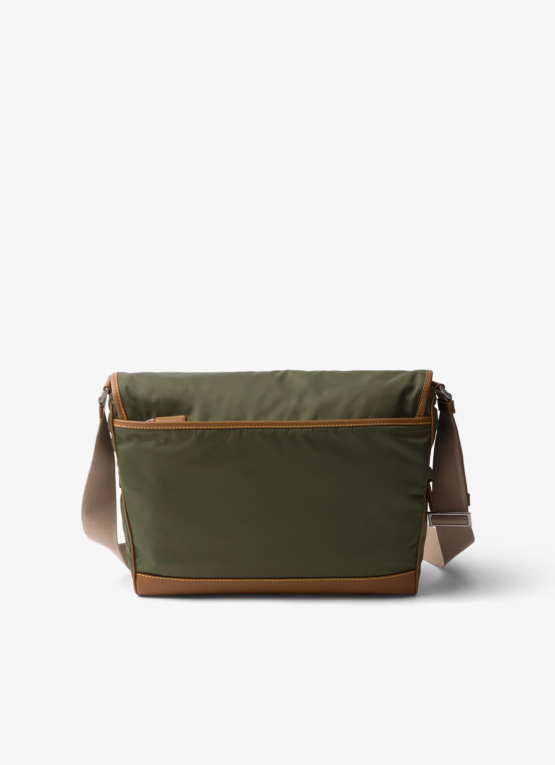 Prada Re-Nylon schoudertas met leren details - detail 4 legergroen