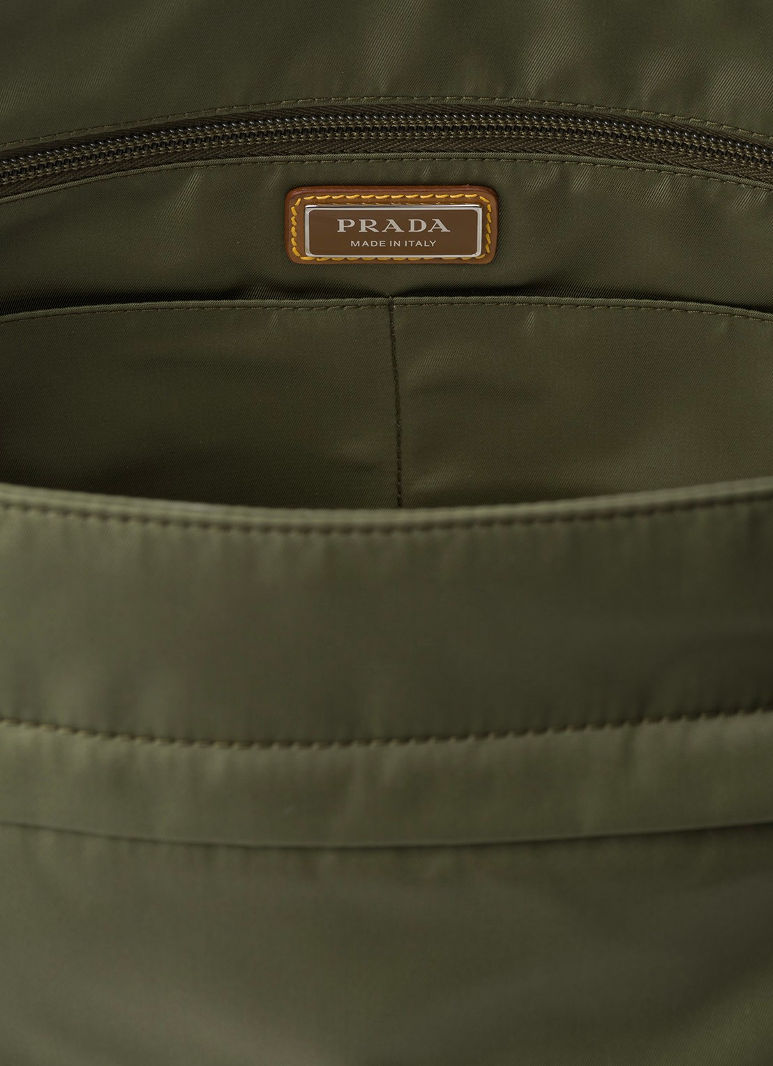Prada Re-Nylon schoudertas met leren details - detail 5 legergroen