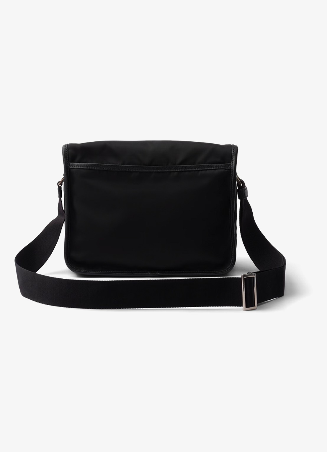 Prada Re-Nylon schoudertas met leren details - achterkant 7 zwart