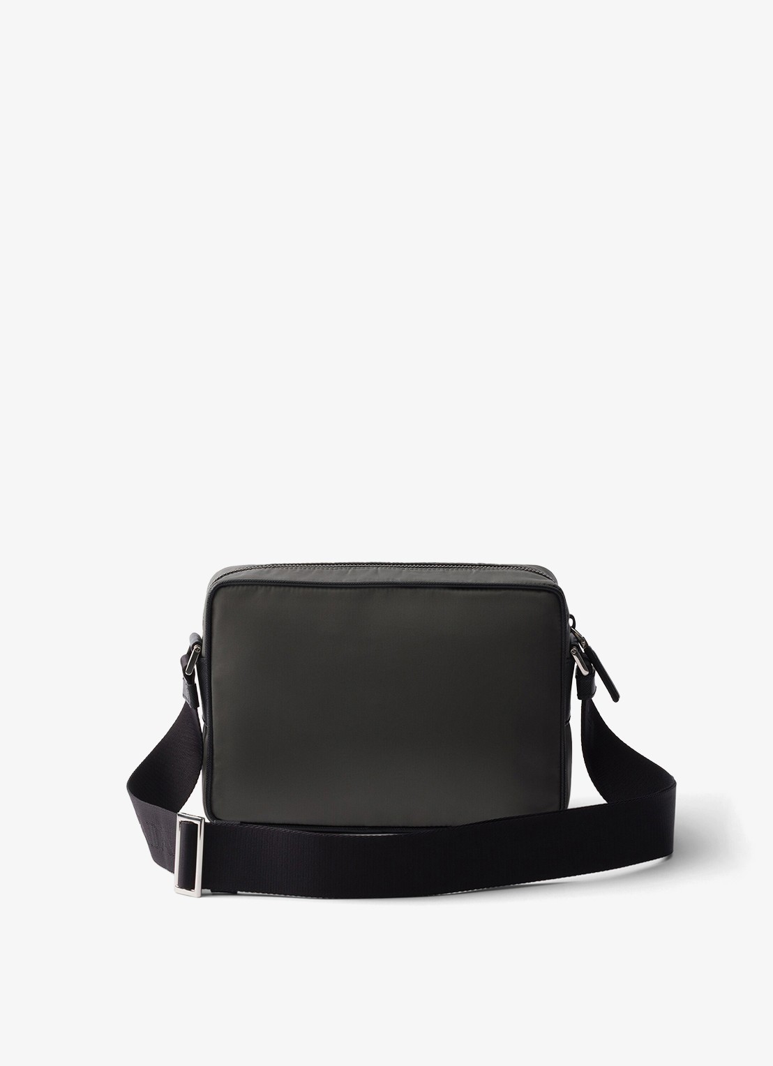 Prada Re-Nylon schoudertas met leren details - achterkant 3 antraciet