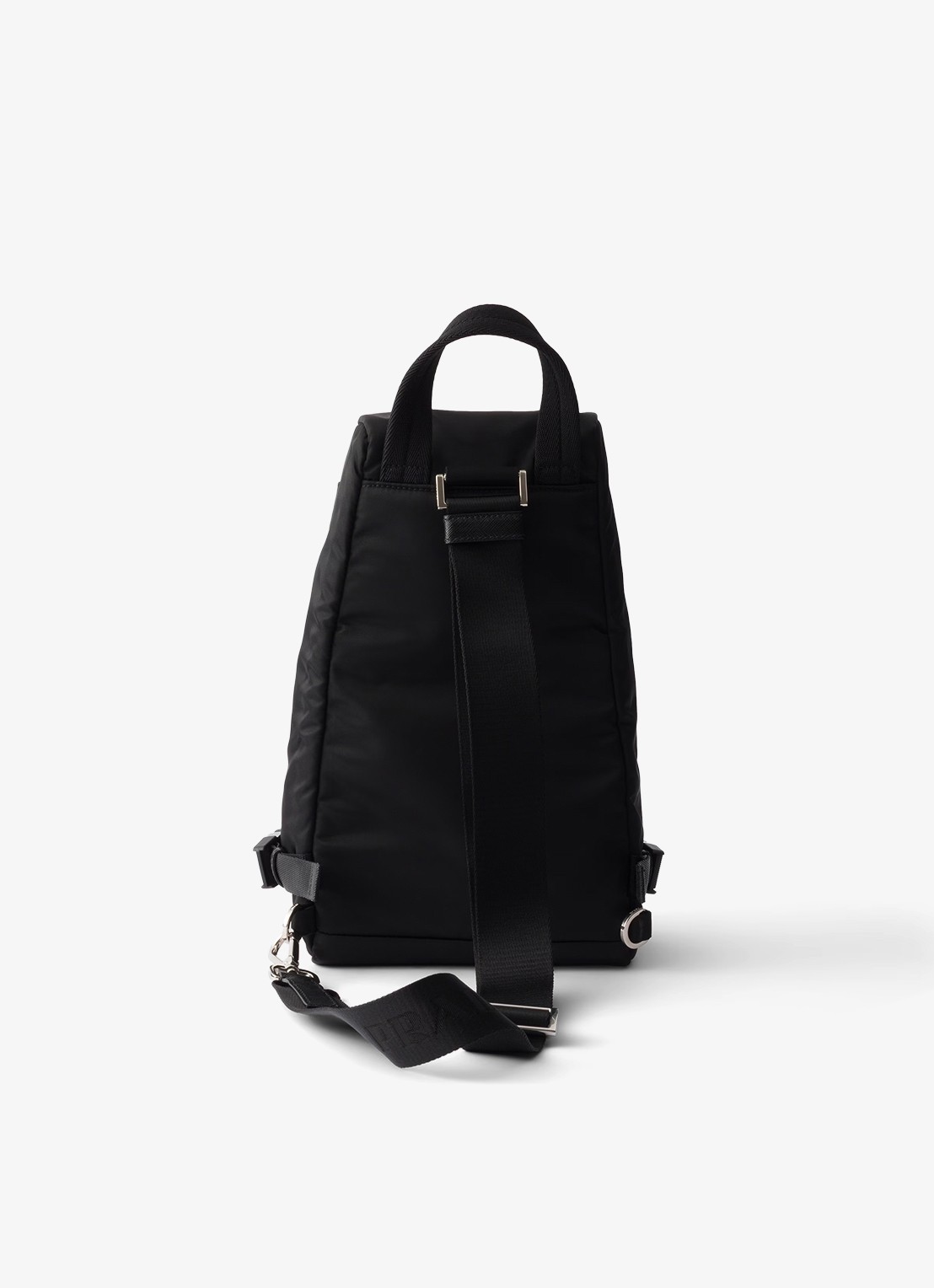 Prada Re-Nylon schoudertas met leren details - detail 3 zwart
