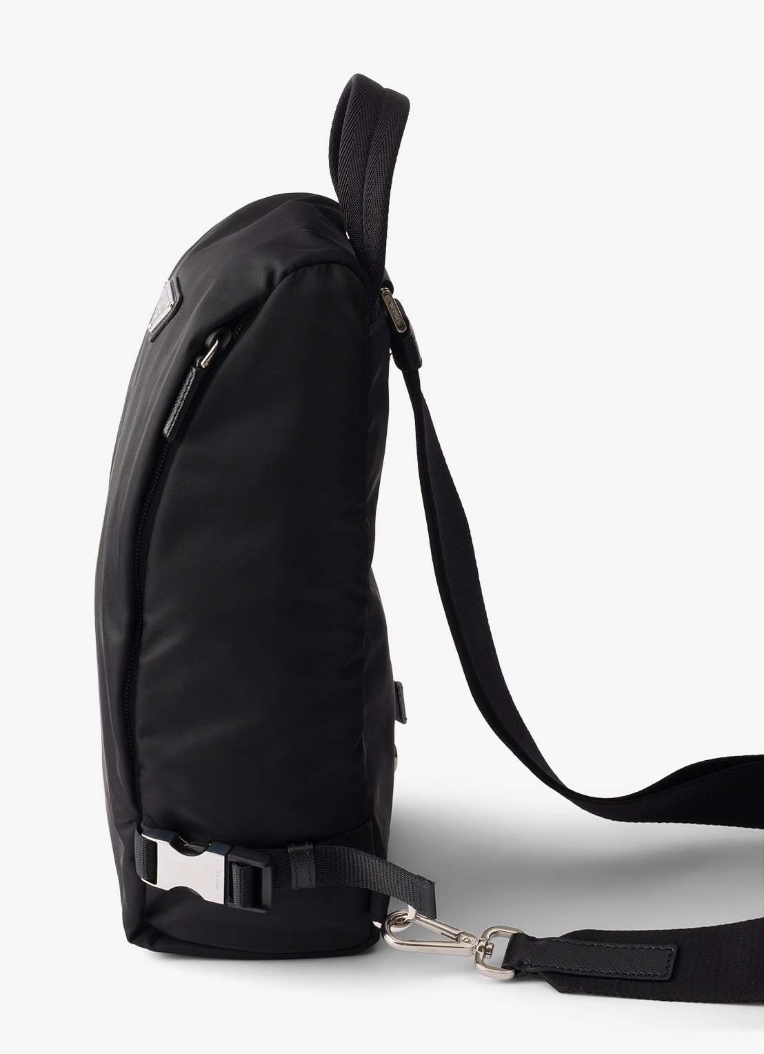 Prada Re-Nylon schoudertas met leren details - detail 4 zwart