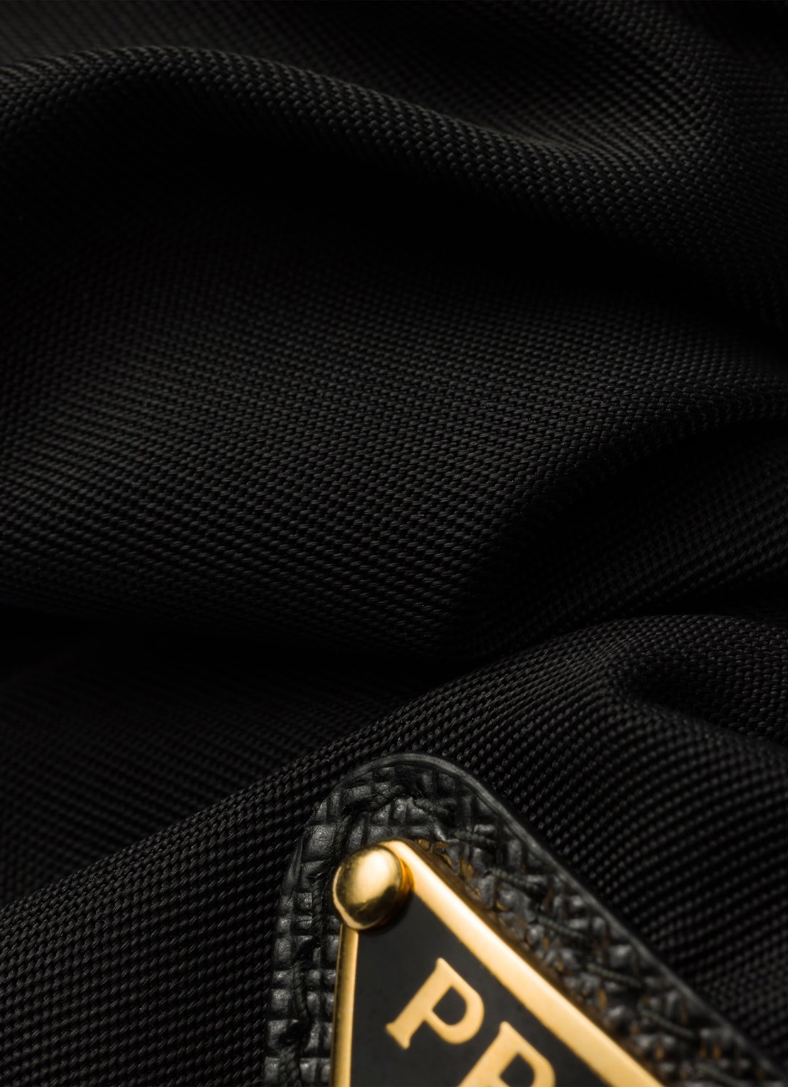 Prada Re-Nylon scrunchie met logo - detail 3 zwart