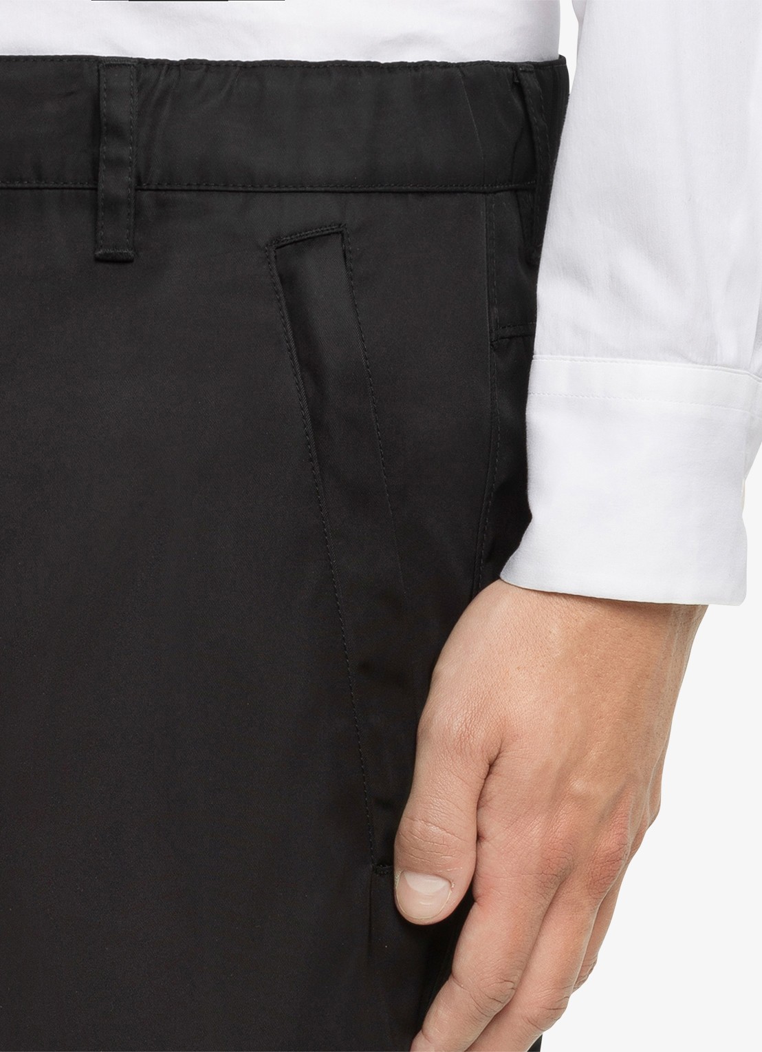 Prada Re-Nylon slim fit pantalon met steekzakken - detail 5 zwart