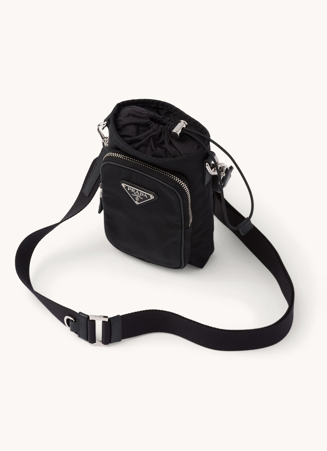 Prada Re-Nylon smartphone case - achterkant zwart