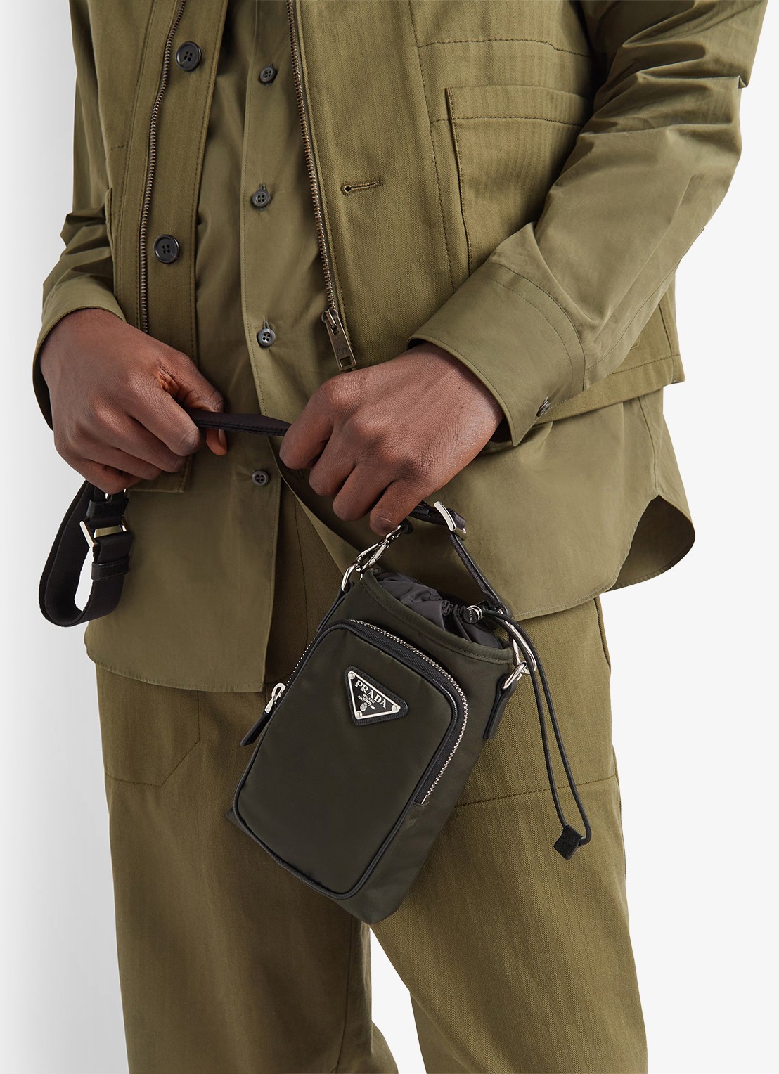 Prada Re-Nylon smartphone case - voorkant 2 groen
