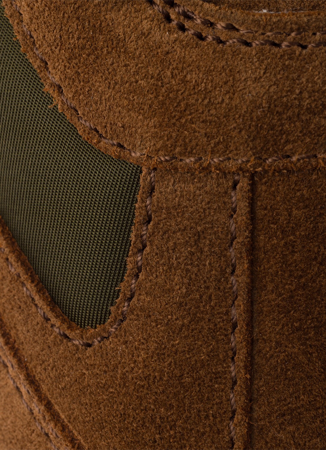 Prada Re-Nylon sneaker met suède details - detail 5 bruin