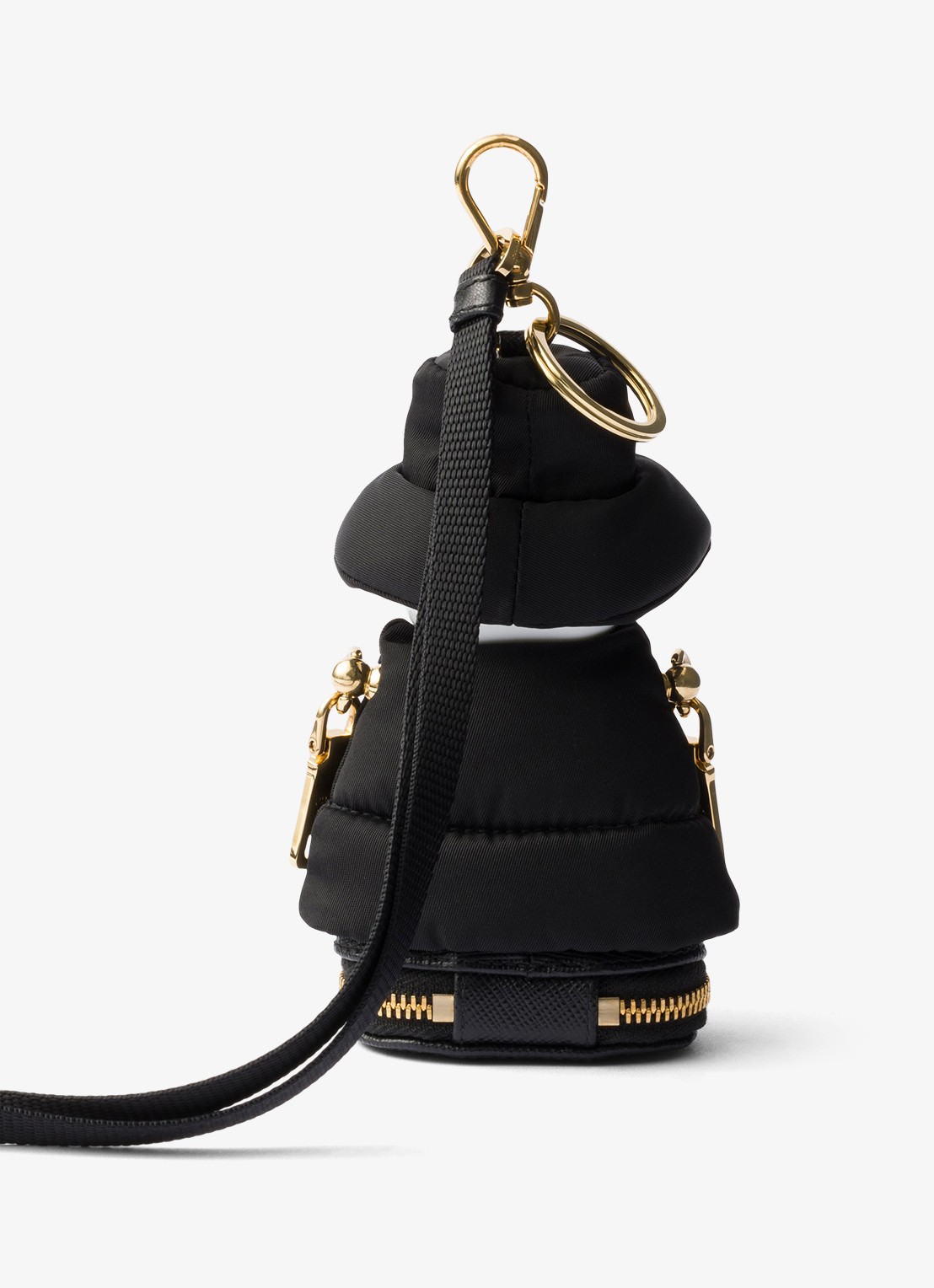 Prada Re-Nylon Soft Robot tasbedel - achterkant zwart