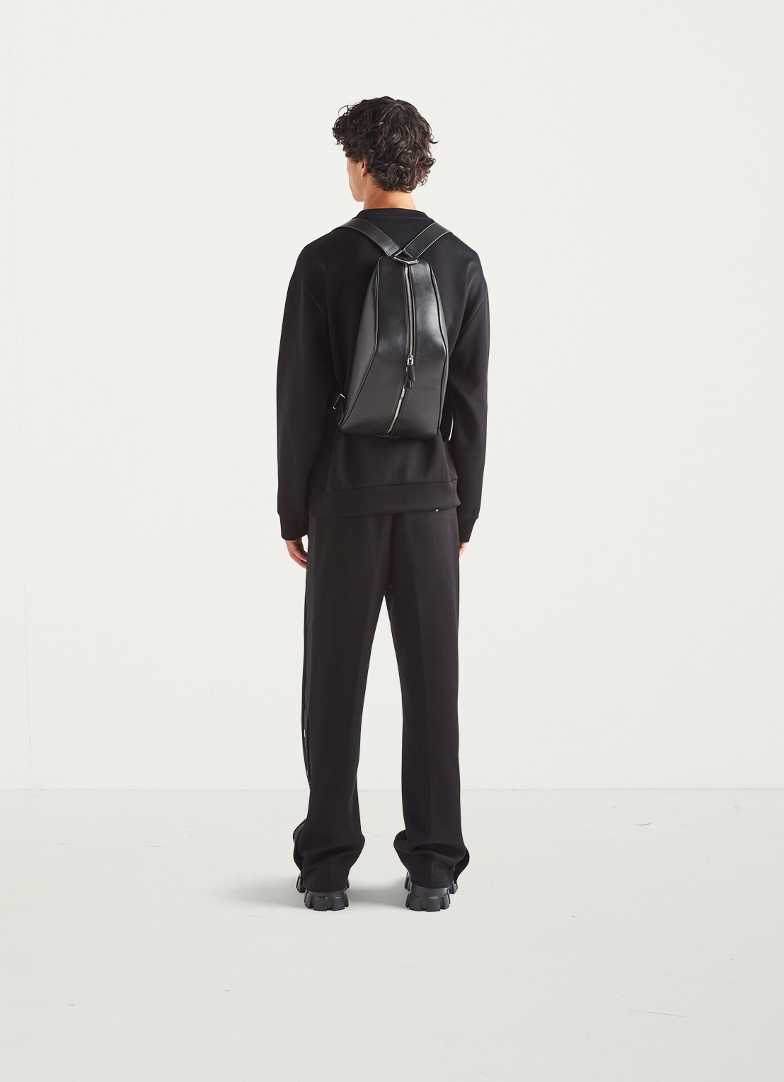 Prada Re-Nylon sweater met logo - achterkant 4 zwart
