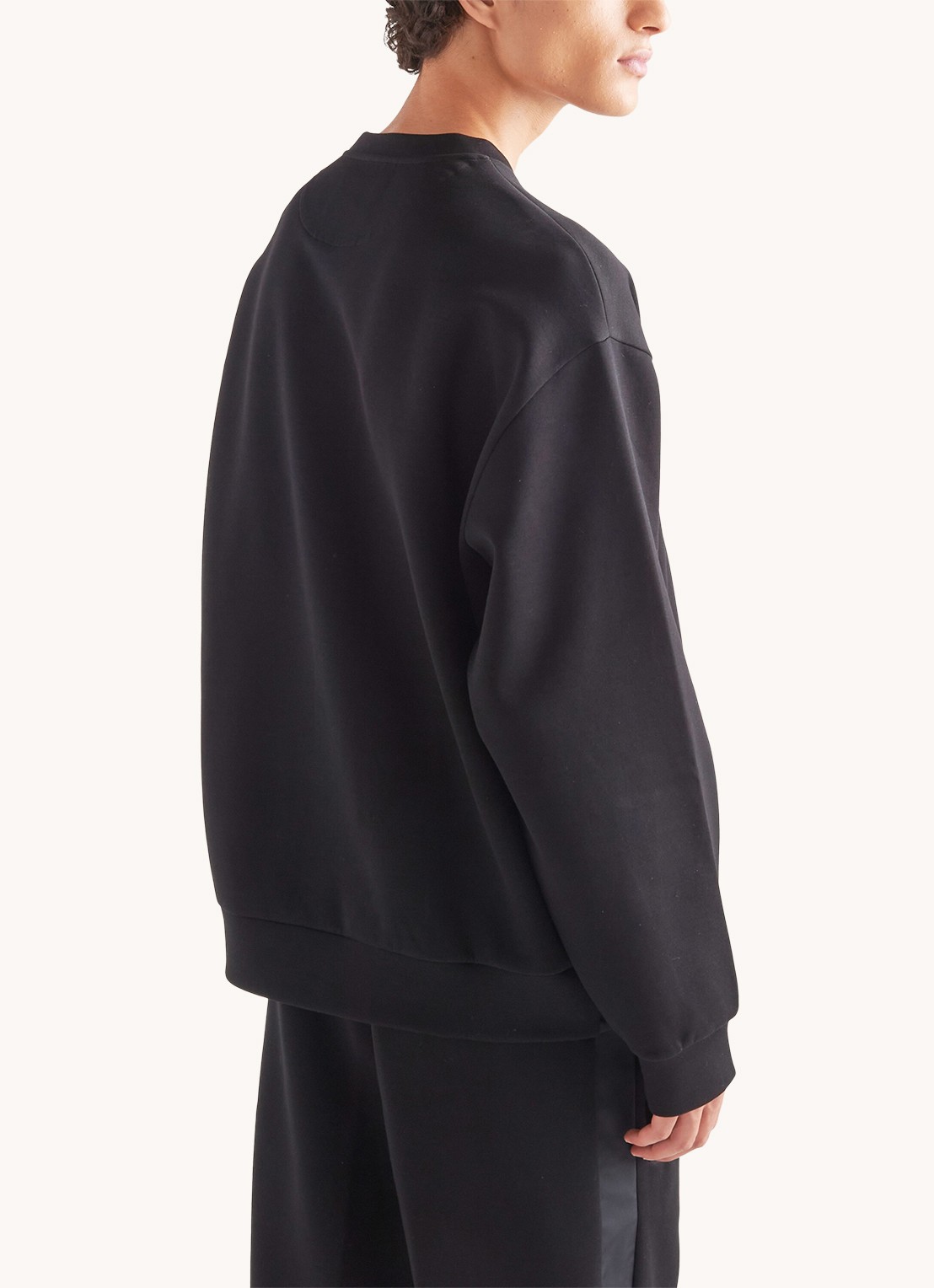 Prada Re-Nylon sweater met logo - detail 2 zwart
