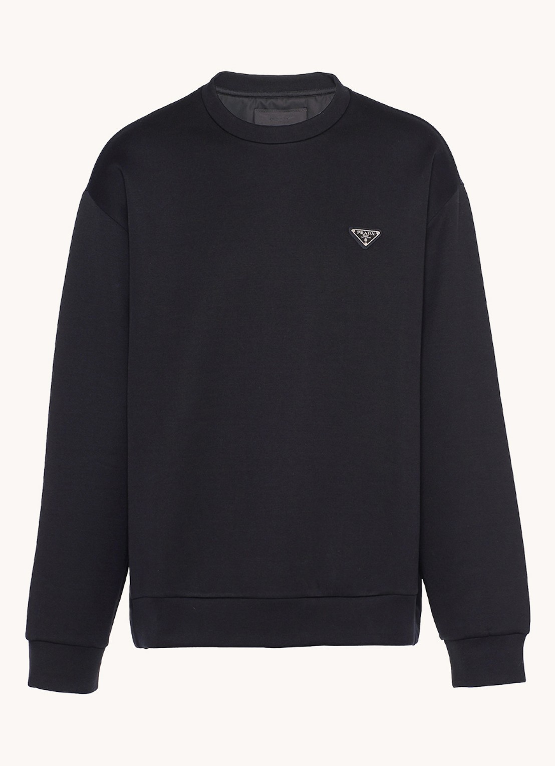 Prada Re-Nylon sweater met logo - voorkant 5 zwart