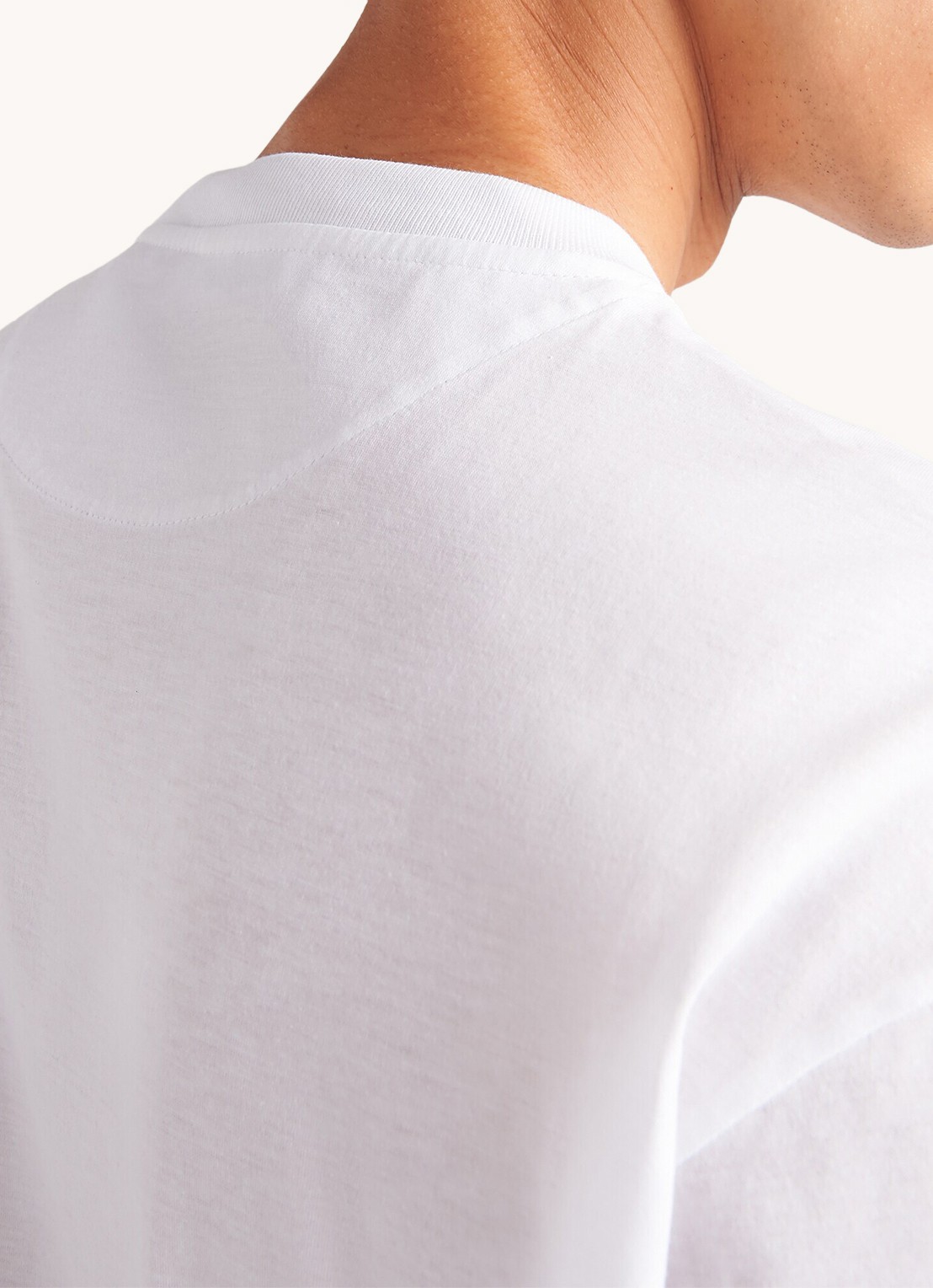 Prada Re-Nylon T-shirt met borstzak en logo - detail 4 wit