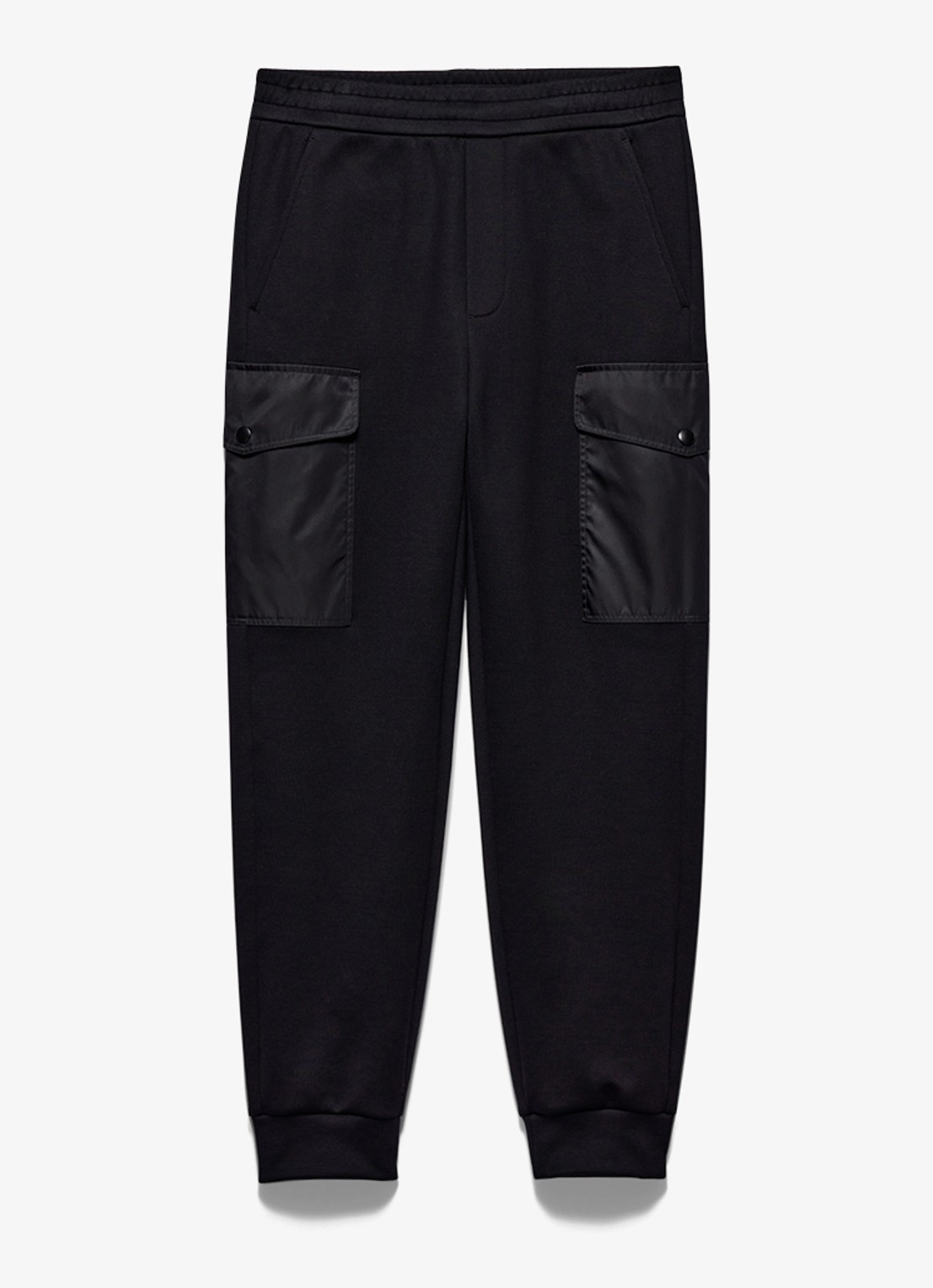 Prada Re-Nylon tapered fit joggingbroek met klepzakken - voorkant 4 zwart
