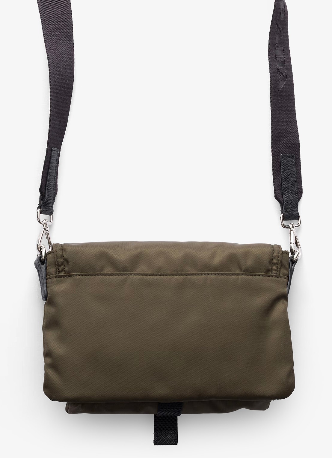 Prada Re-Nylon telefoonhoesje met afneembare schouderriem - achterkant 4 legergroen