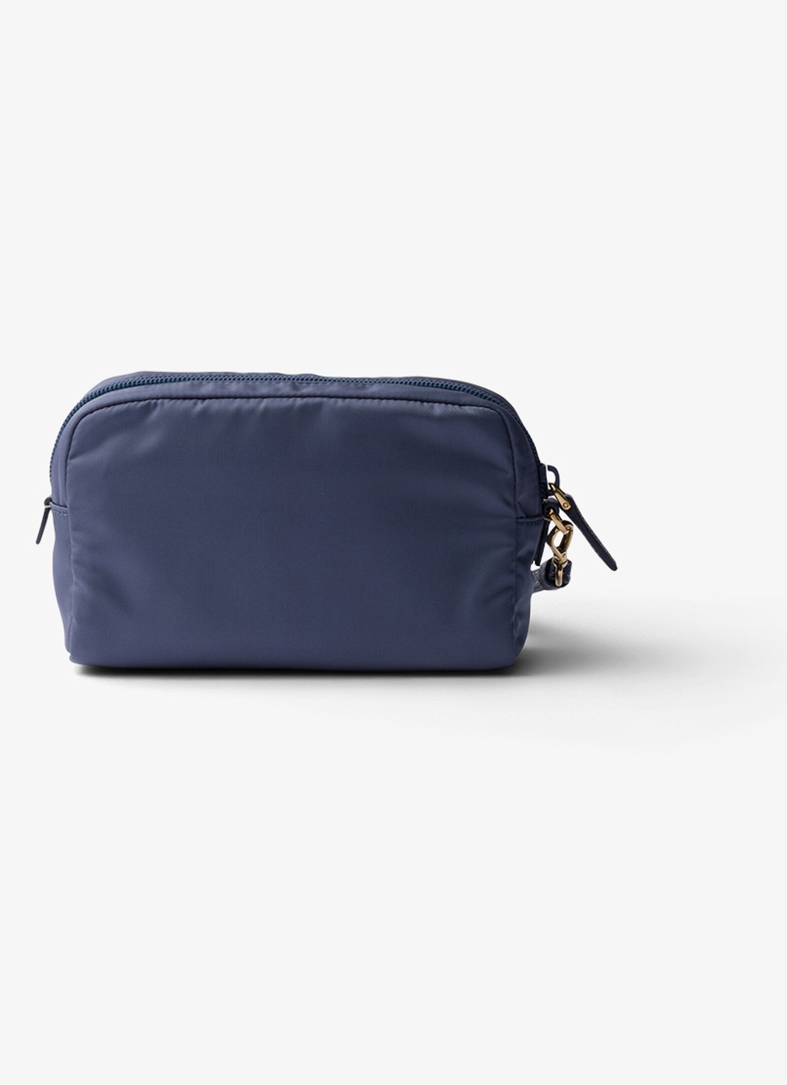 Prada Re-Nylon toilettas met leren details en logo - achterkant 5 donkerblauw